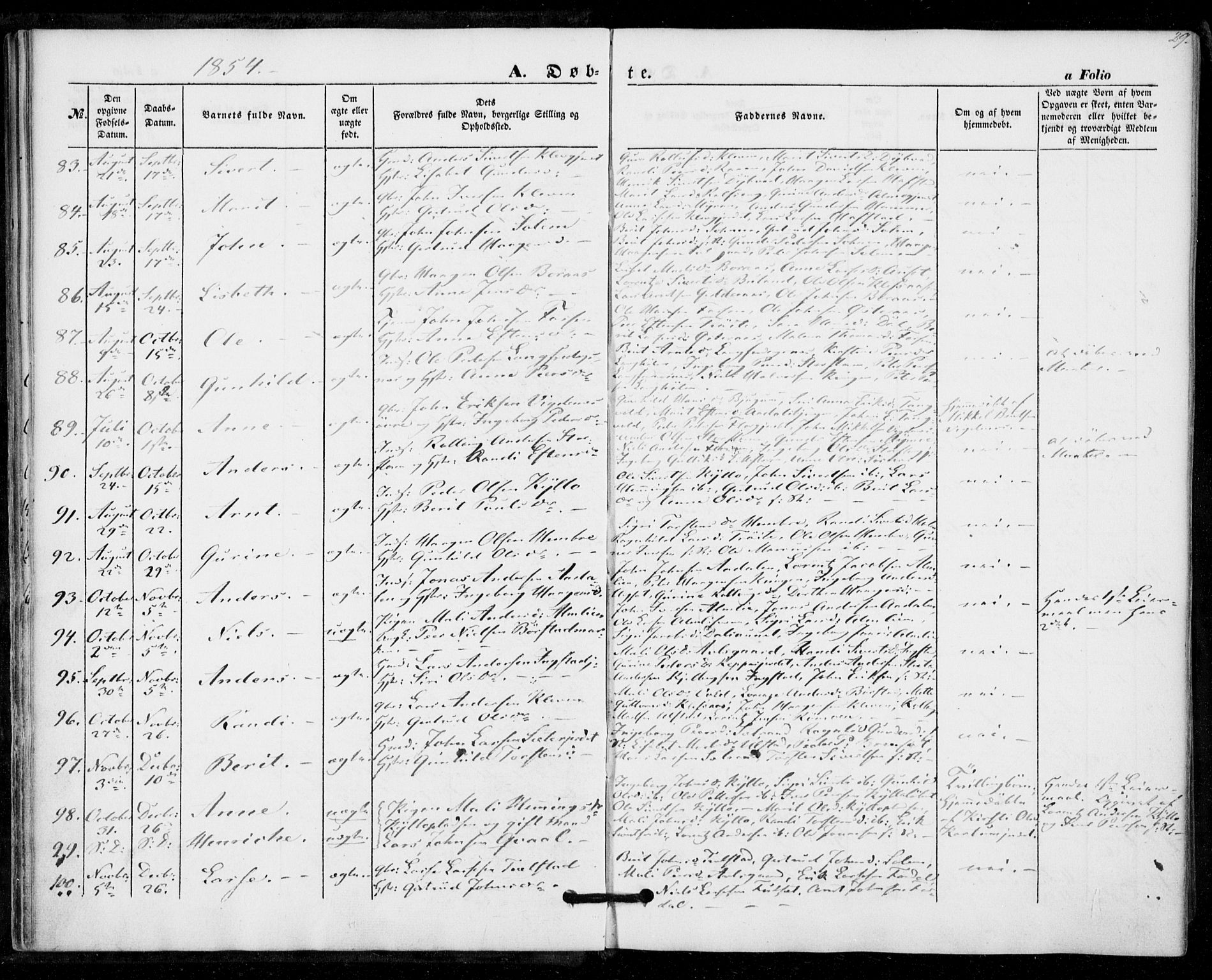 Ministerialprotokoller, klokkerbøker og fødselsregistre - Nord-Trøndelag, AV/SAT-A-1458/703/L0028: Parish register (official) no. 703A01, 1850-1862, p. 29