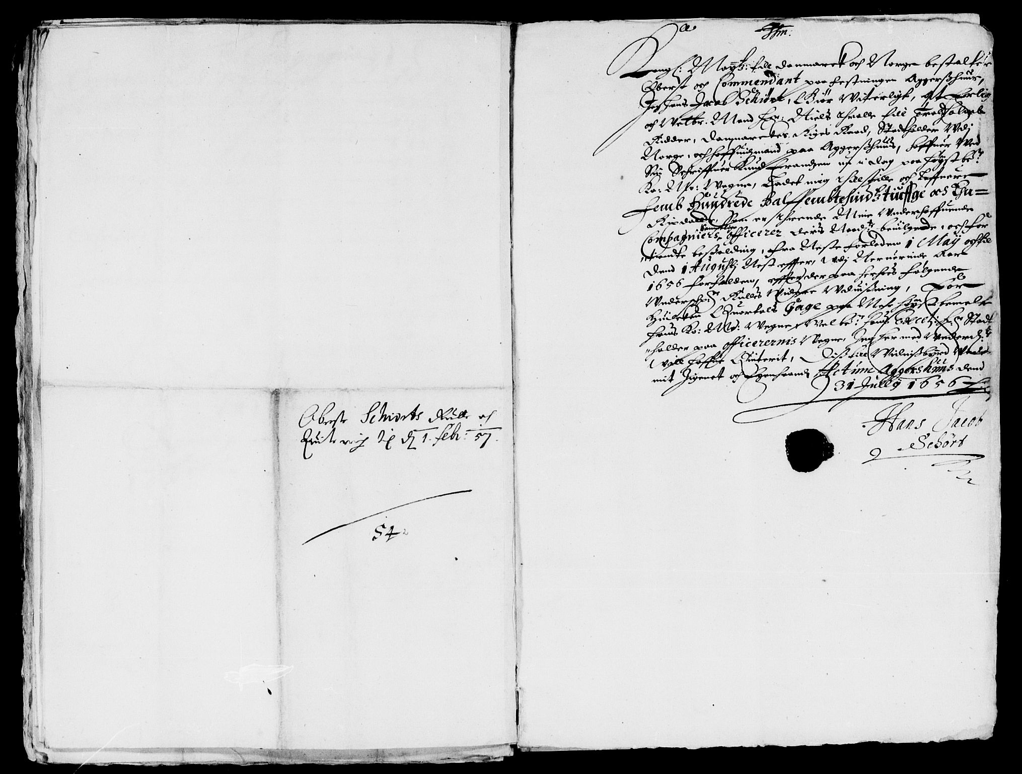 Rentekammeret inntil 1814, Reviderte regnskaper, Lensregnskaper, AV/RA-EA-5023/R/Rb/Rba/L0238: Akershus len, 1656-1657