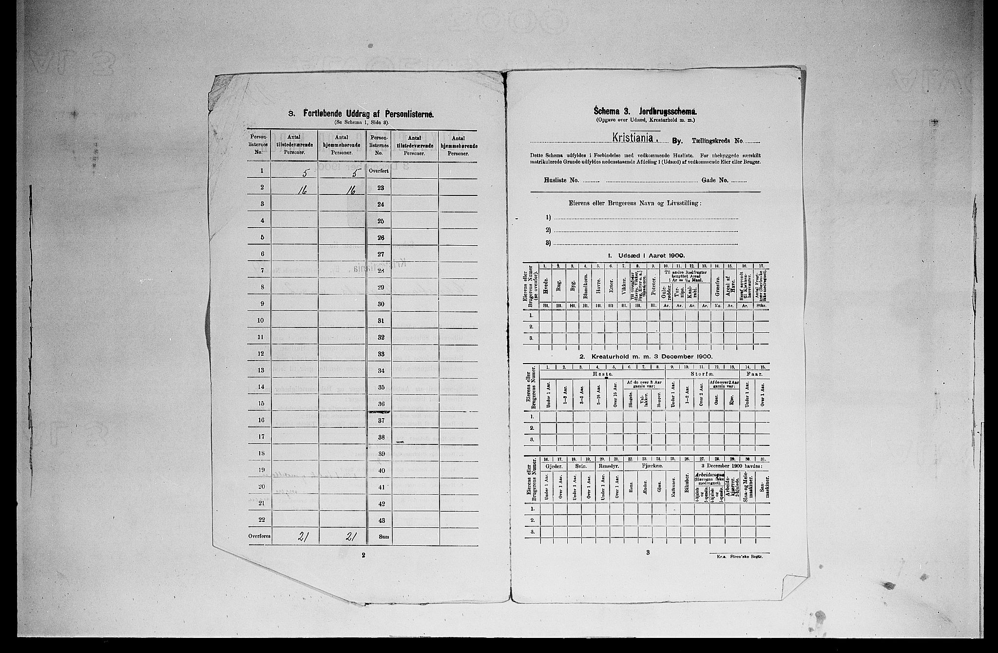 SAO, 1900 census for Kristiania, 1900, p. 11563