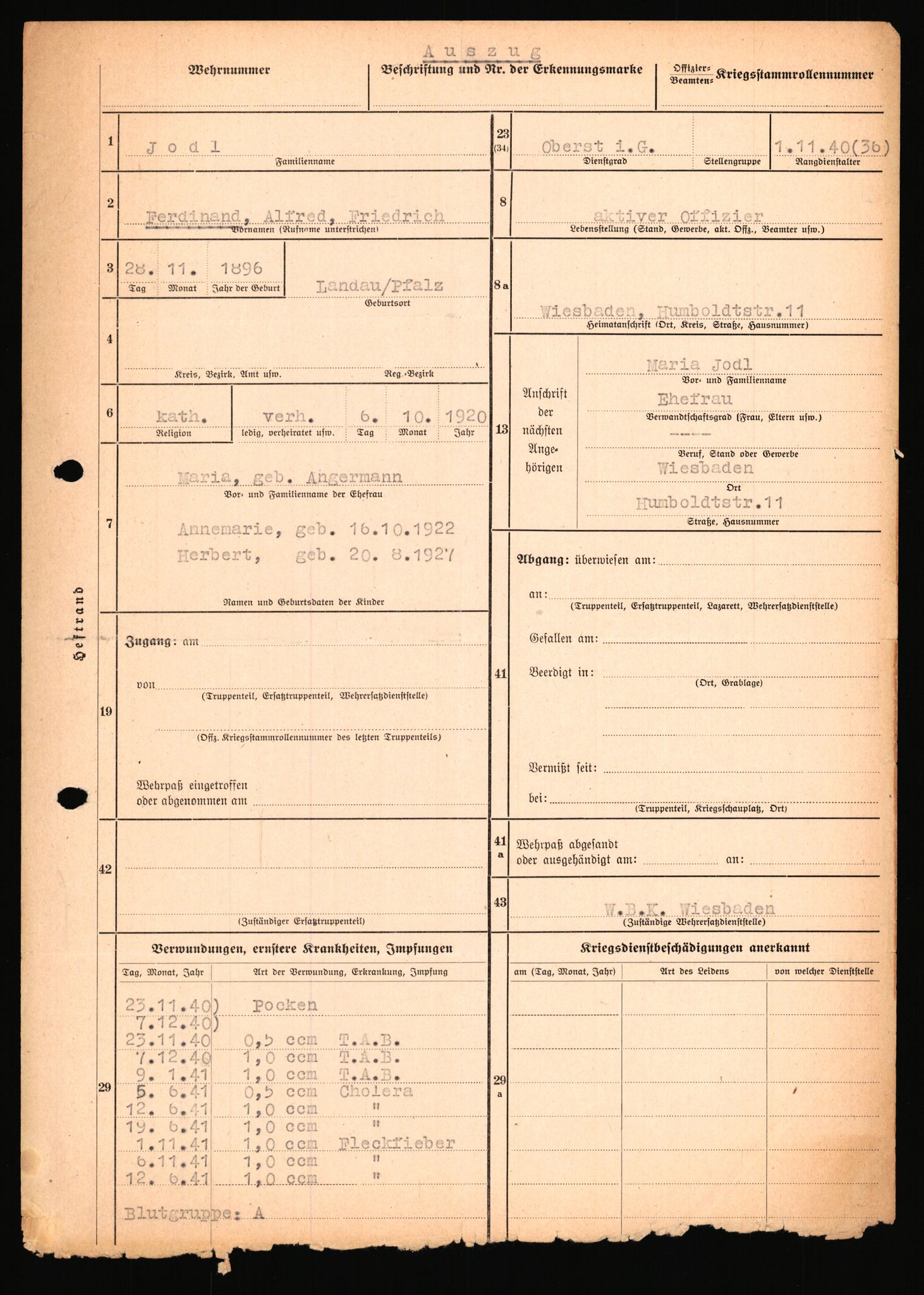 Forsvarets Overkommando. 2 kontor. Arkiv 11.4. Spredte tyske arkivsaker, AV/RA-RAFA-7031/D/Dar/Dara/L0018: Personalbøker, 1940-1945, p. 801