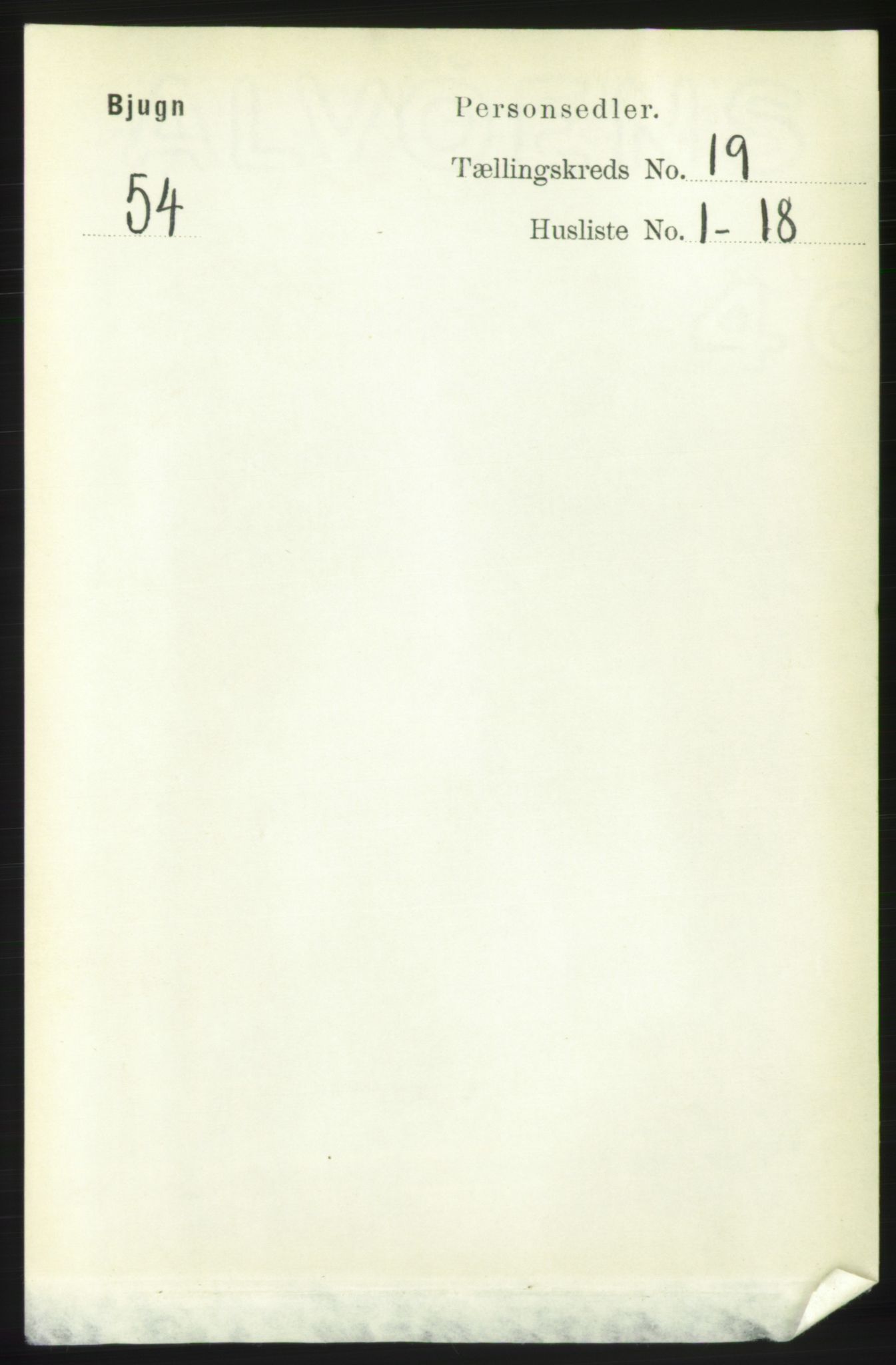 RA, 1891 census for 1627 Bjugn, 1891, p. 5090