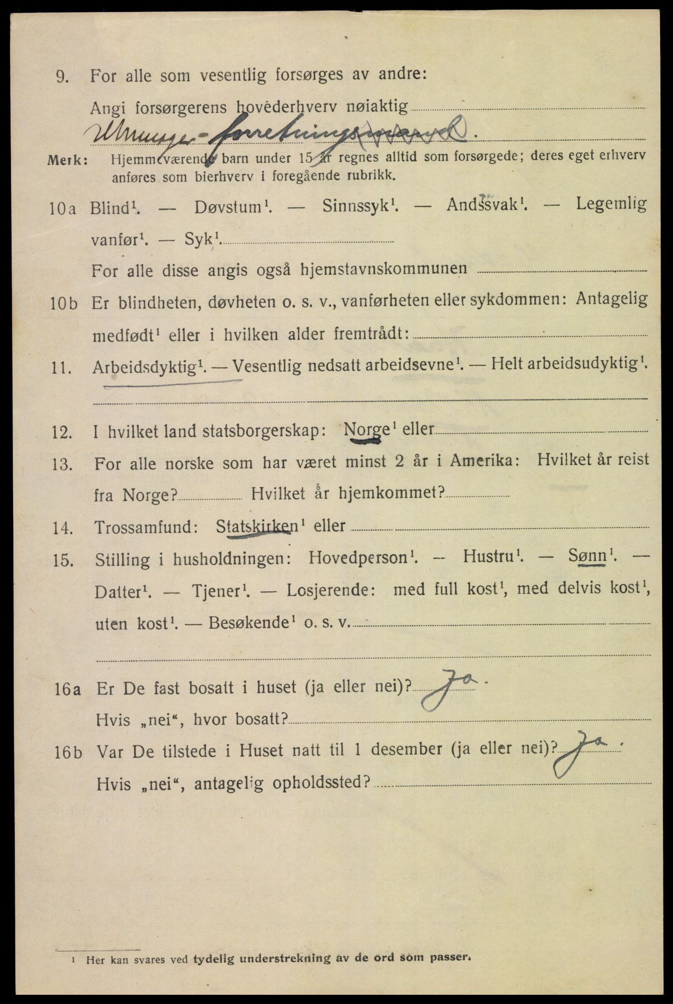 SAK, 1920 census for Flekkefjord, 1920, p. 5829