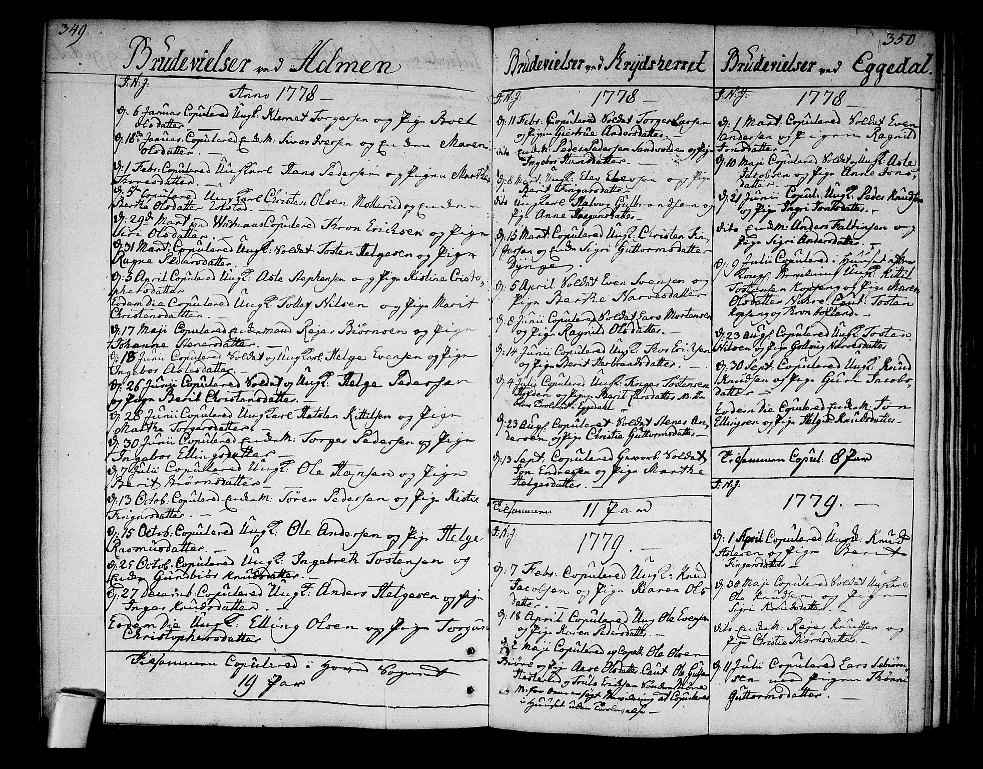 Sigdal kirkebøker, SAKO/A-245/F/Fa/L0002: Parish register (official) no. I 2, 1778-1792, p. 349-350