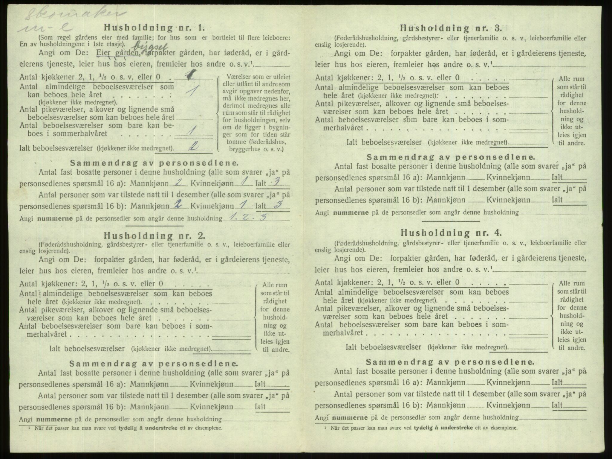 SAB, 1920 census for Gloppen, 1920, p. 591