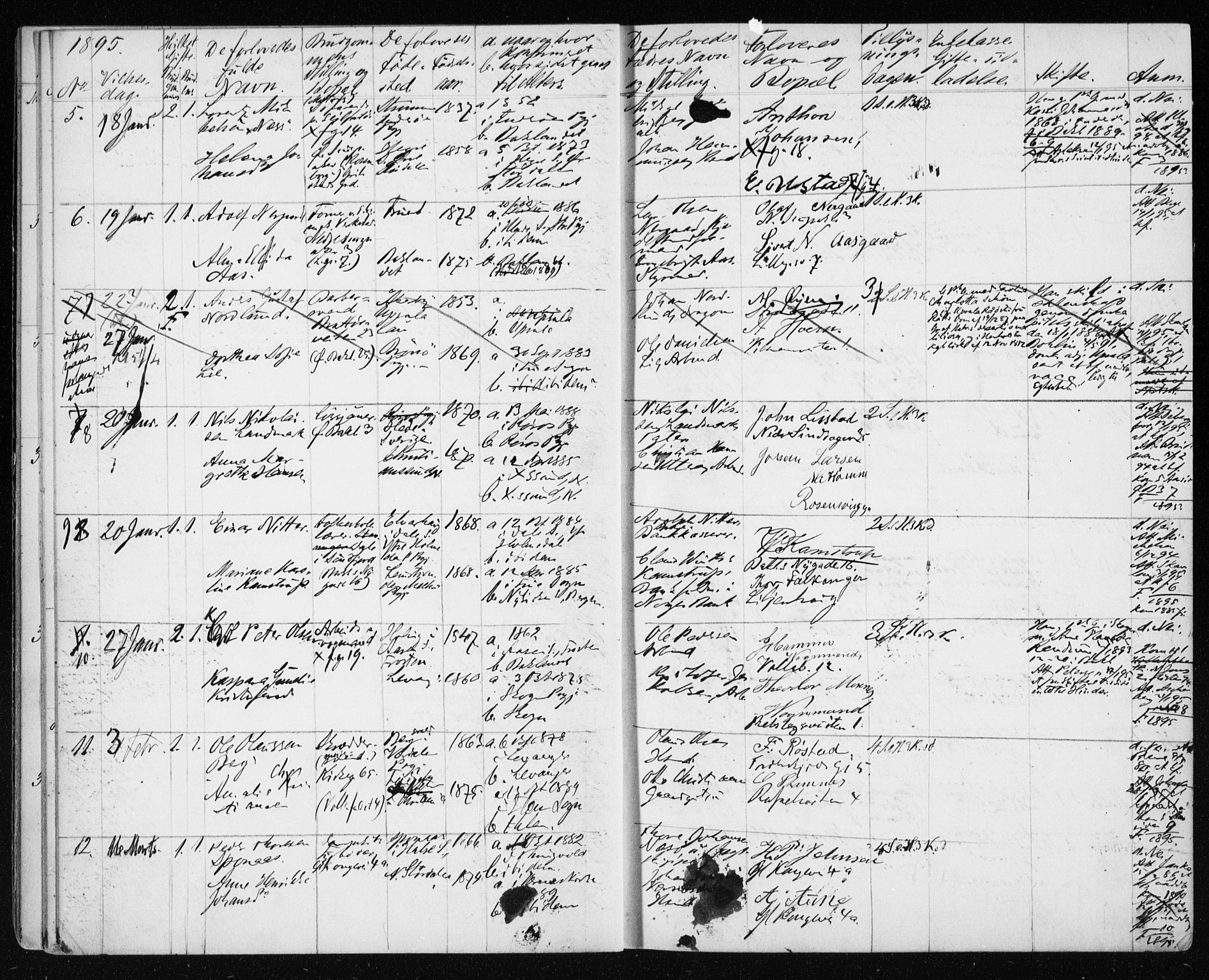 Ministerialprotokoller, klokkerbøker og fødselsregistre - Sør-Trøndelag, SAT/A-1456/604/L0191: Parish register (official) no. 604A12, 1892-1900
