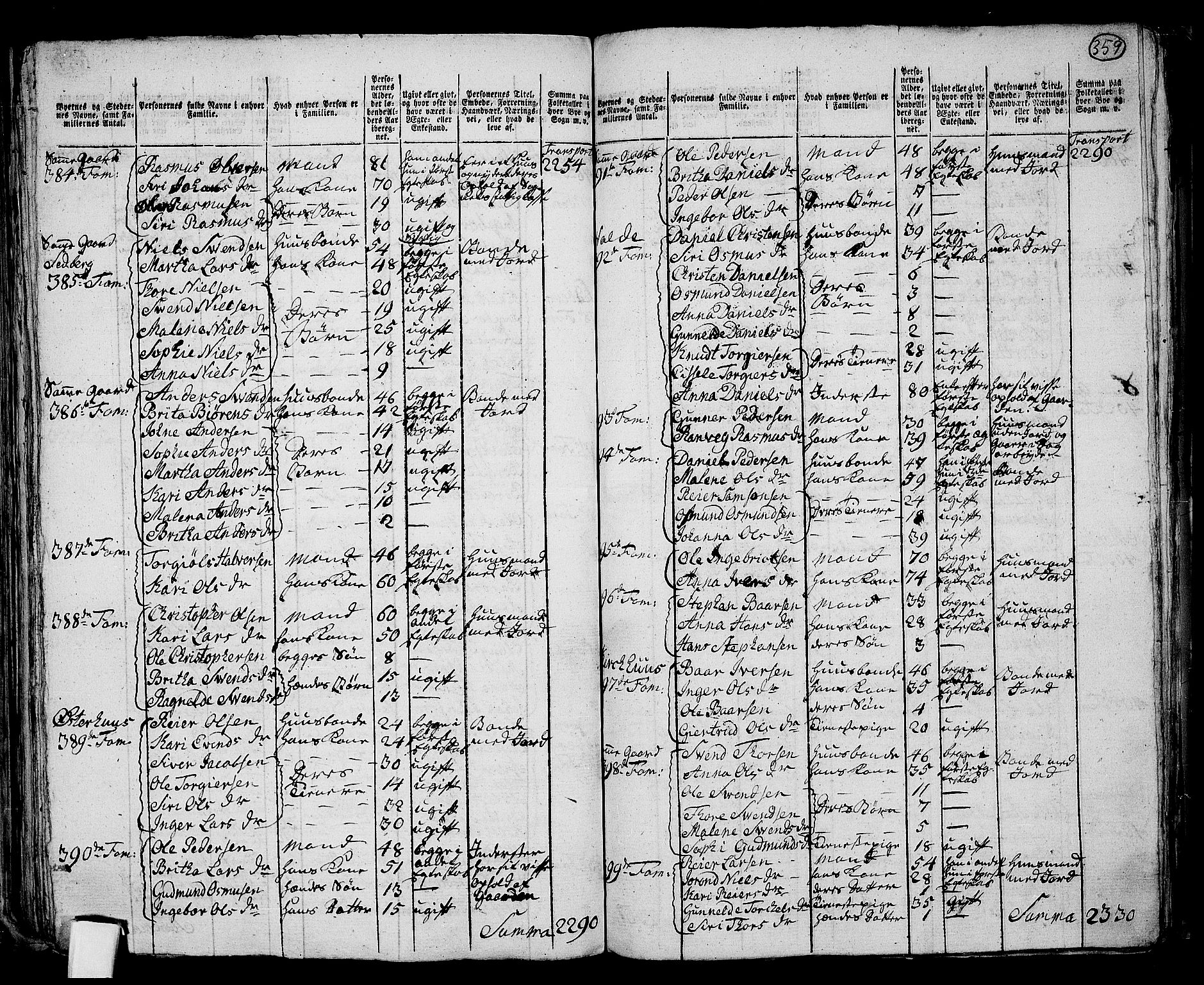 RA, 1801 census for 1133P Hjelmeland, 1801, p. 358b-359a