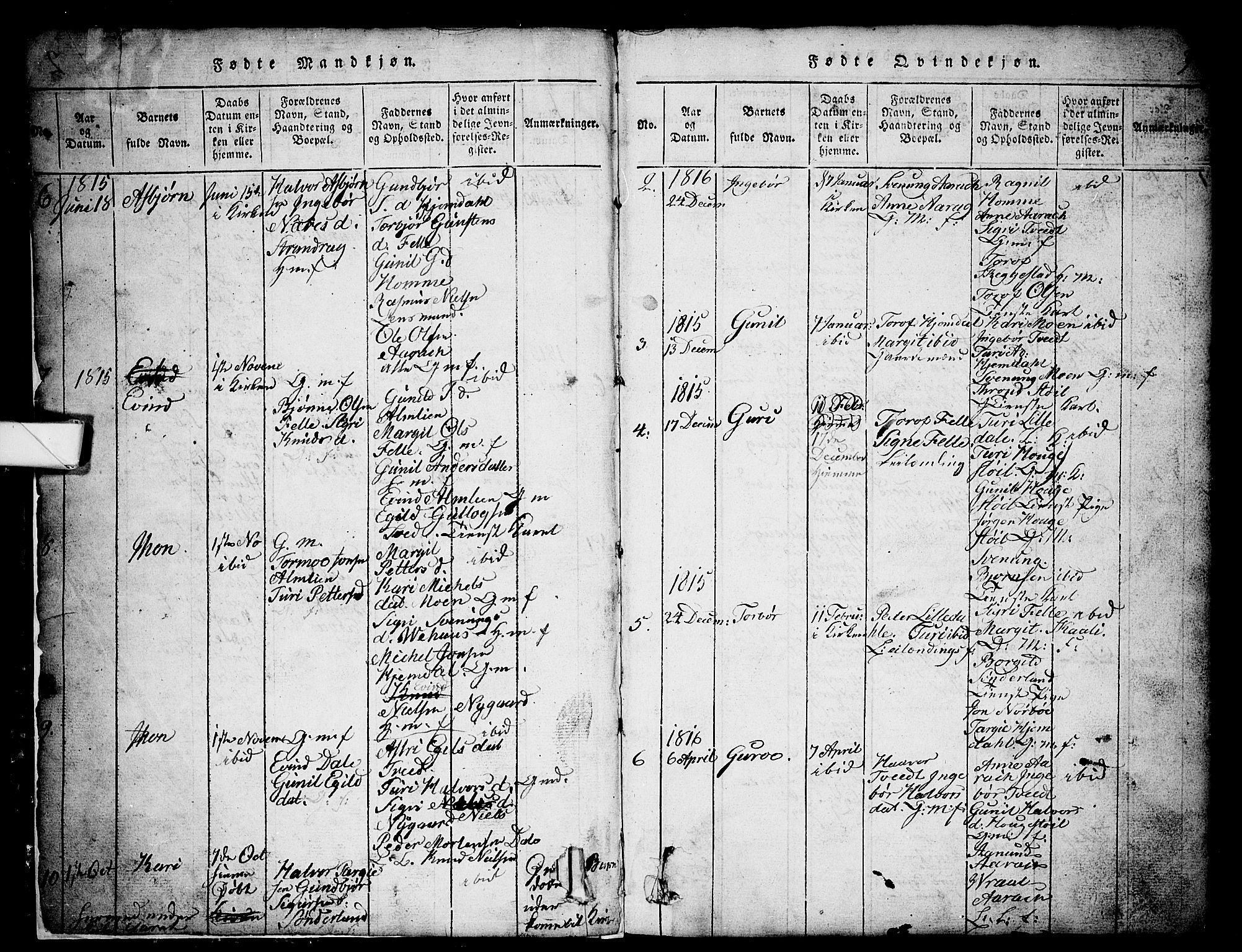 Nissedal kirkebøker, SAKO/A-288/G/Gb/L0001: Parish register (copy) no. II 1, 1814-1862, p. 3