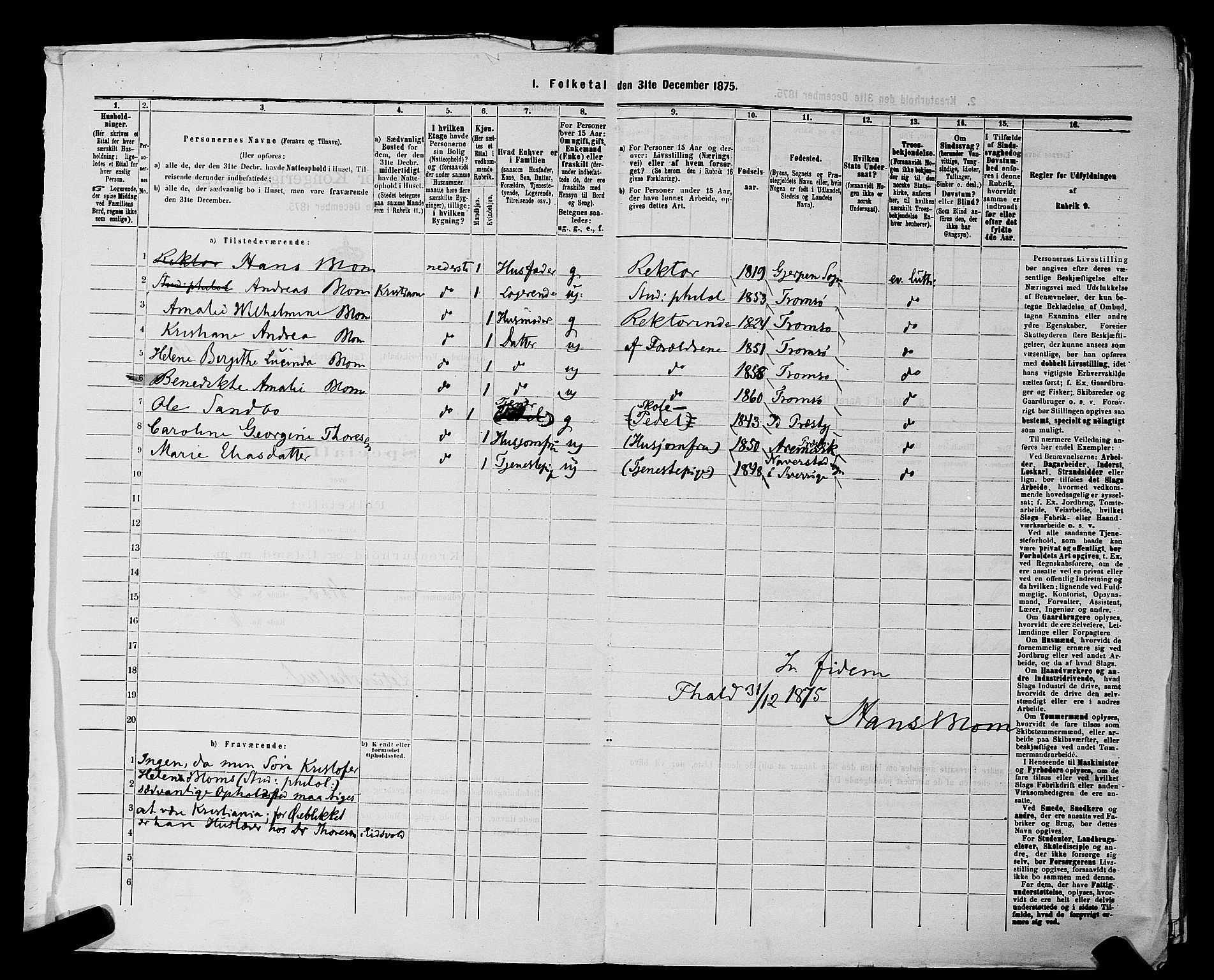 RA, 1875 census for 0101P Fredrikshald, 1875, p. 483