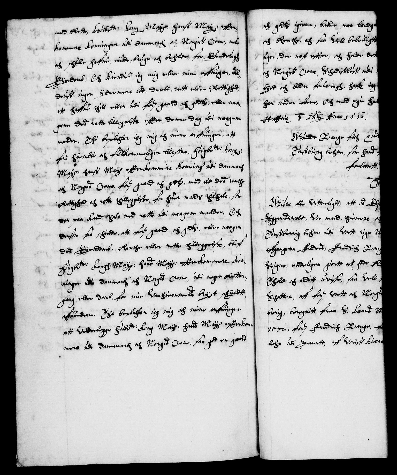 Danske Kanselli 1572-1799, RA/EA-3023/F/Fc/Fca/Fcaa/L0003: Norske registre (mikrofilm), 1596-1616, p. 503b
