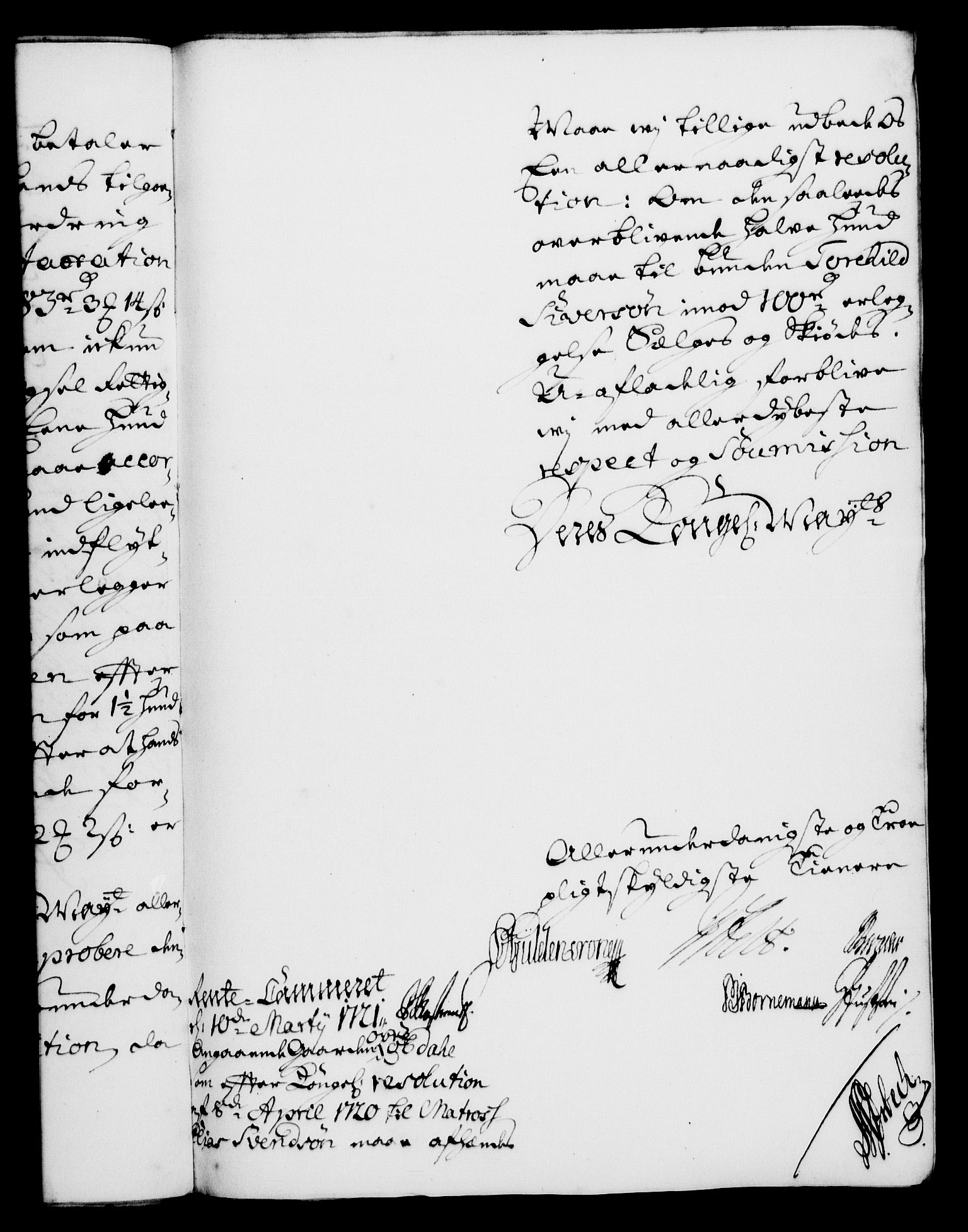 Rentekammeret, Kammerkanselliet, RA/EA-3111/G/Gf/Gfa/L0004: Norsk relasjons- og resolusjonsprotokoll (merket RK 52.4), 1721, p. 557
