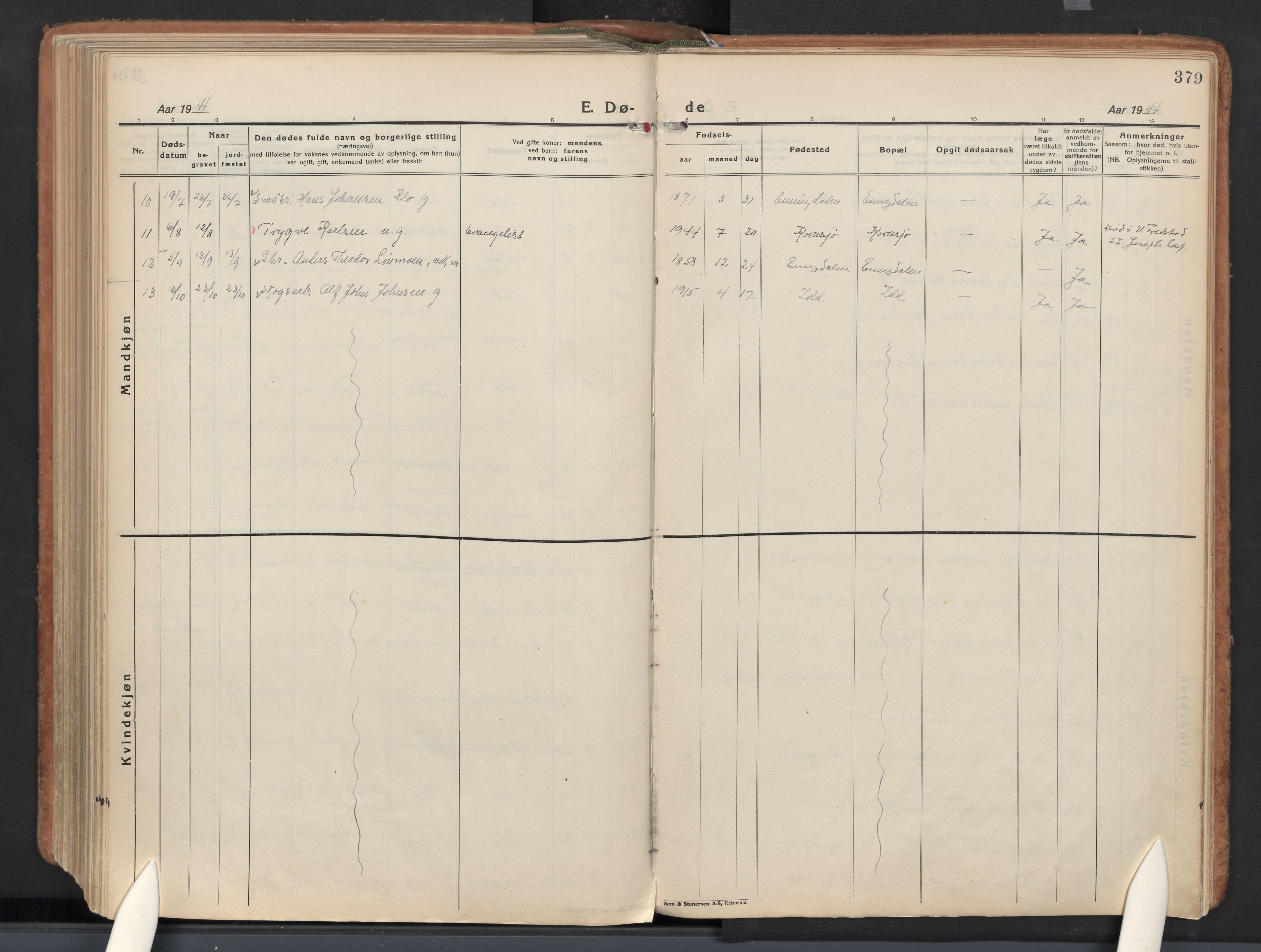 Idd prestekontor Kirkebøker, AV/SAO-A-10911/F/Fb/L0003: Parish register (official) no. II 3, 1923-1972, p. 379