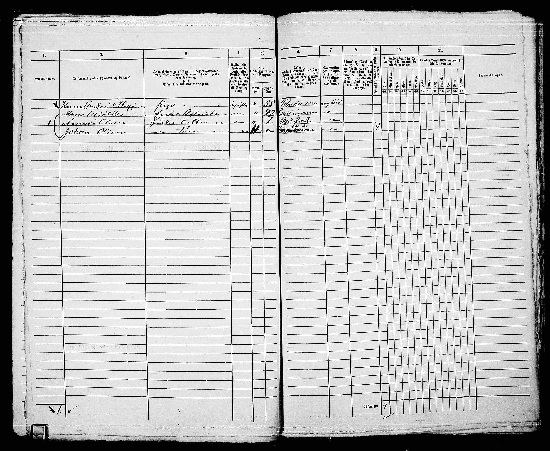 RA, 1865 census for Kristiania, 1865, p. 4383