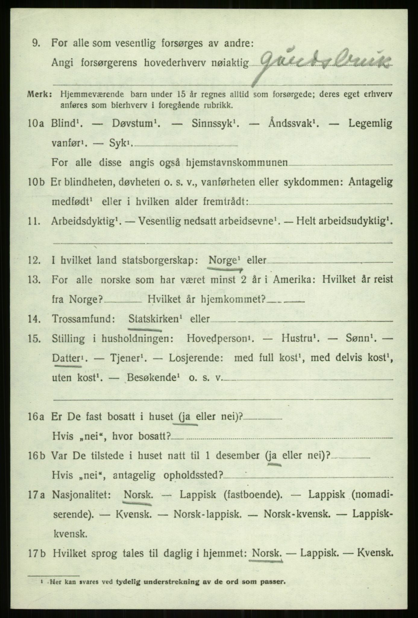 SATØ, 1920 census for Balsfjord, 1920, p. 4477