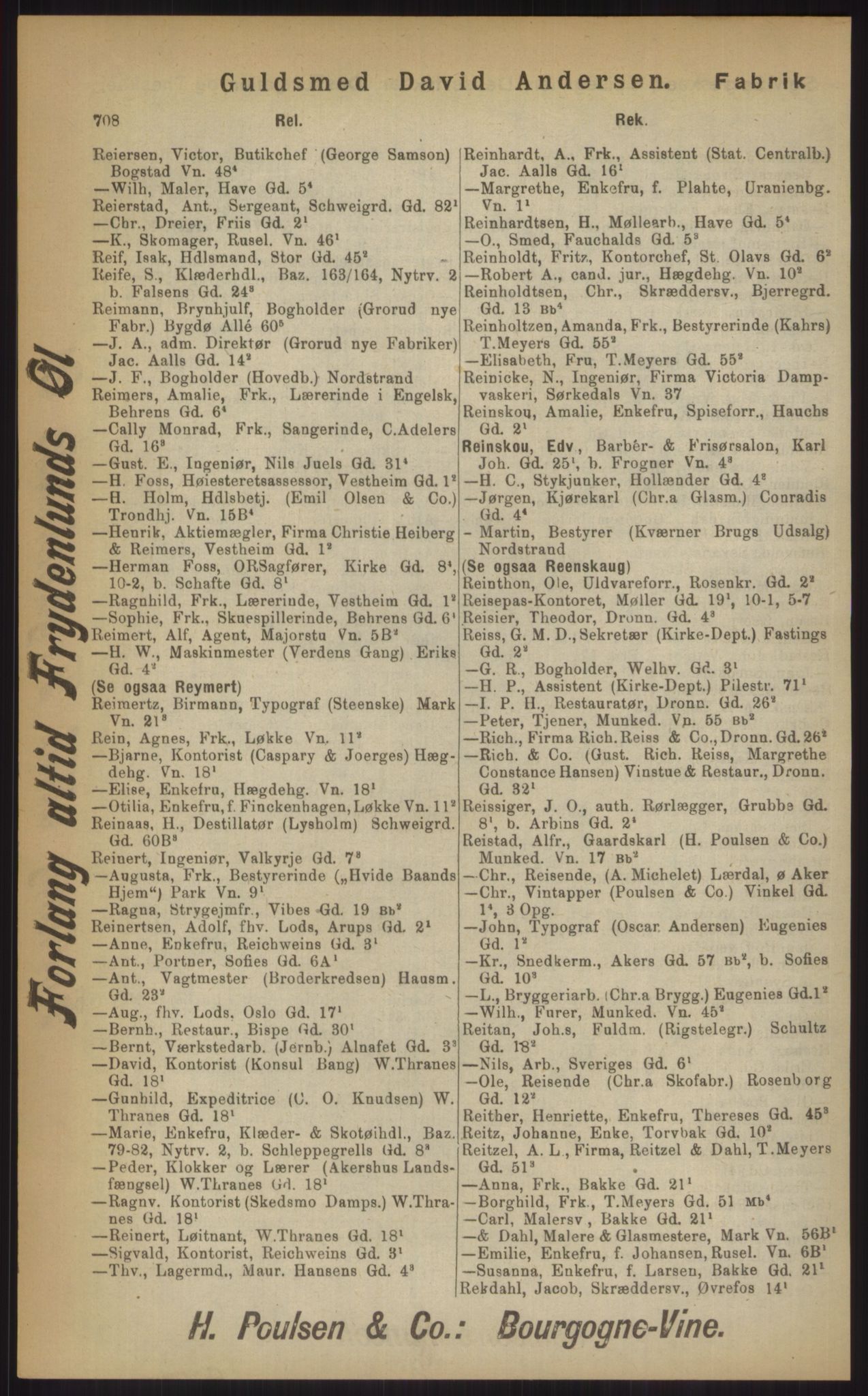 Kristiania/Oslo adressebok, PUBL/-, 1903, p. 708