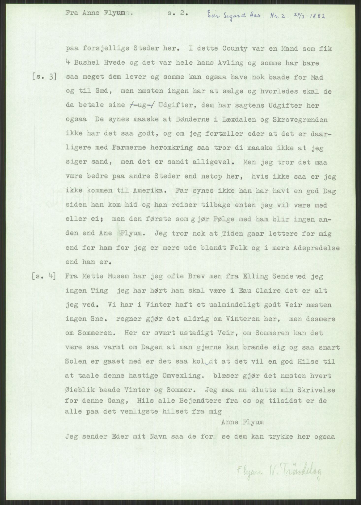 Samlinger til kildeutgivelse, Amerikabrevene, RA/EA-4057/F/L0034: Innlån fra Nord-Trøndelag, 1838-1914, p. 239