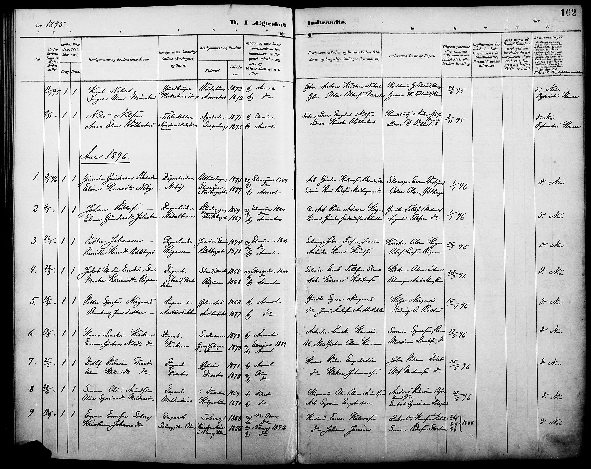 Åmot prestekontor, Hedmark, AV/SAH-PREST-056/H/Ha/Haa/L0011: Parish register (official) no. 11, 1890-1897, p. 102