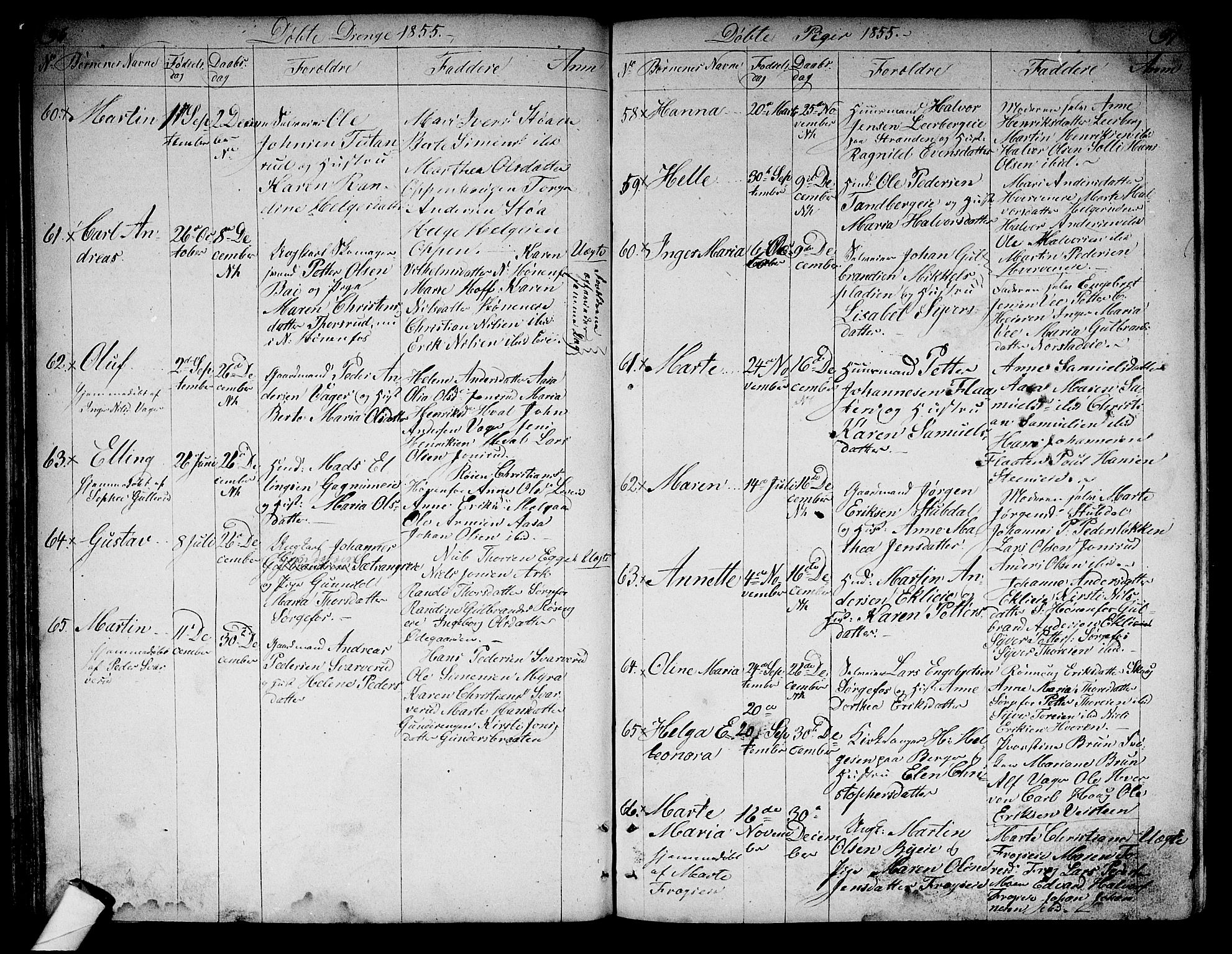 Norderhov kirkebøker, SAKO/A-237/G/Ga/L0005: Parish register (copy) no. I 5, 1849-1863, p. 96-97