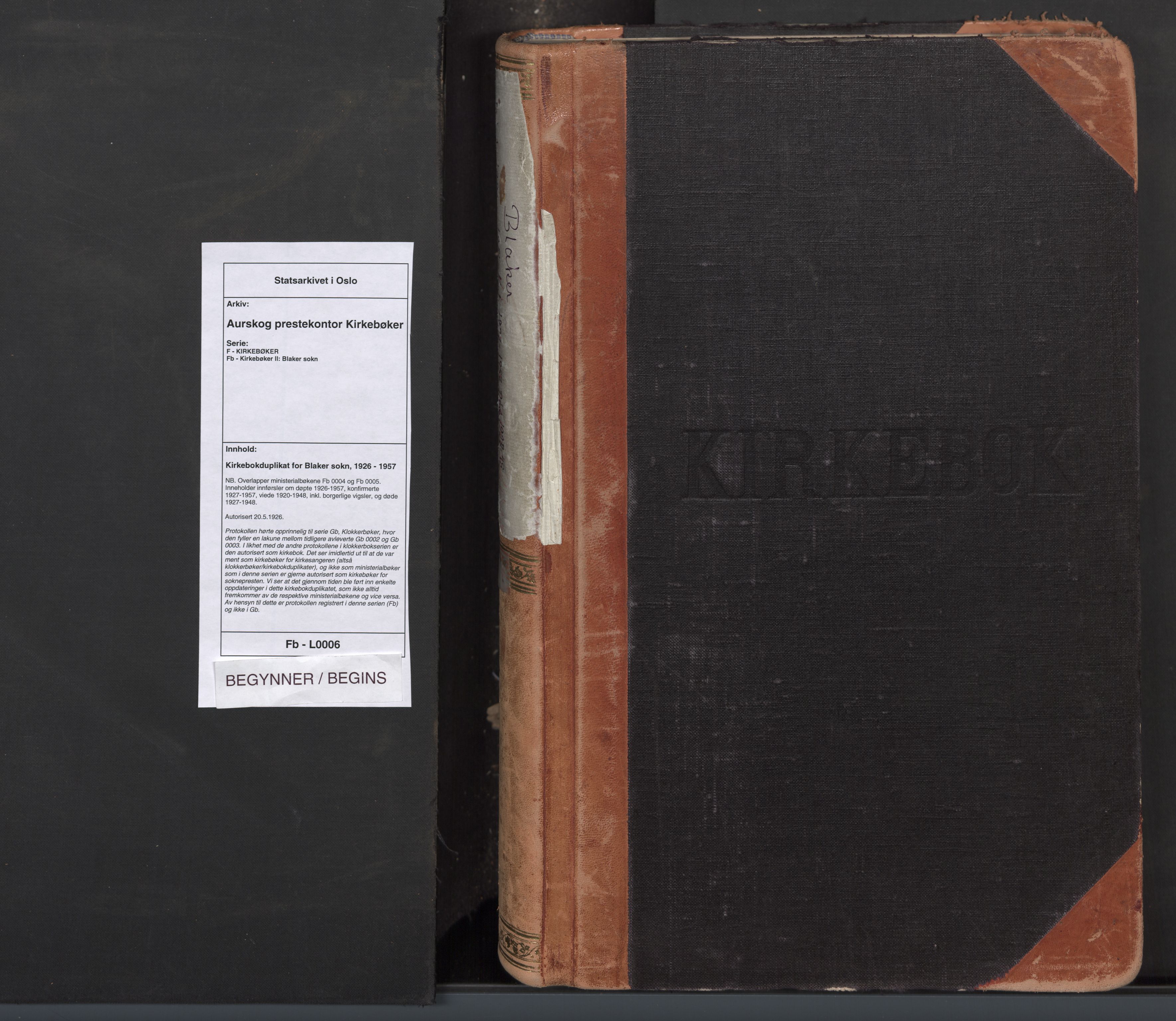 Aurskog prestekontor Kirkebøker, SAO/A-10304a/F/Fb: Parish register (official) no. II 6, 1926-1957