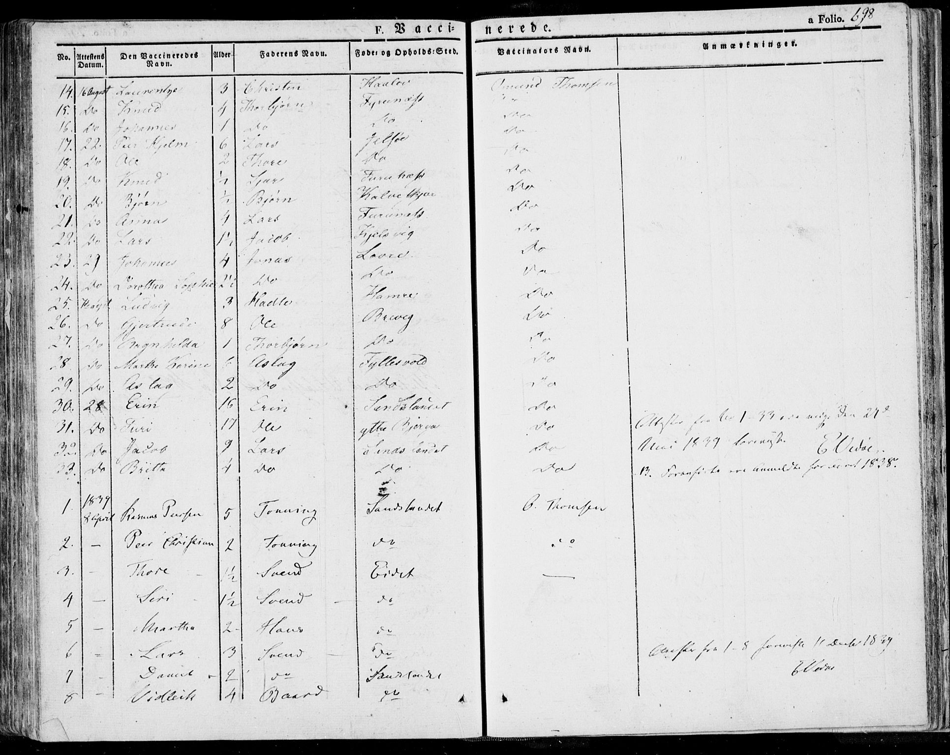 Jelsa sokneprestkontor, SAST/A-101842/01/IV: Parish register (official) no. A 6.2, 1828-1853, p. 698