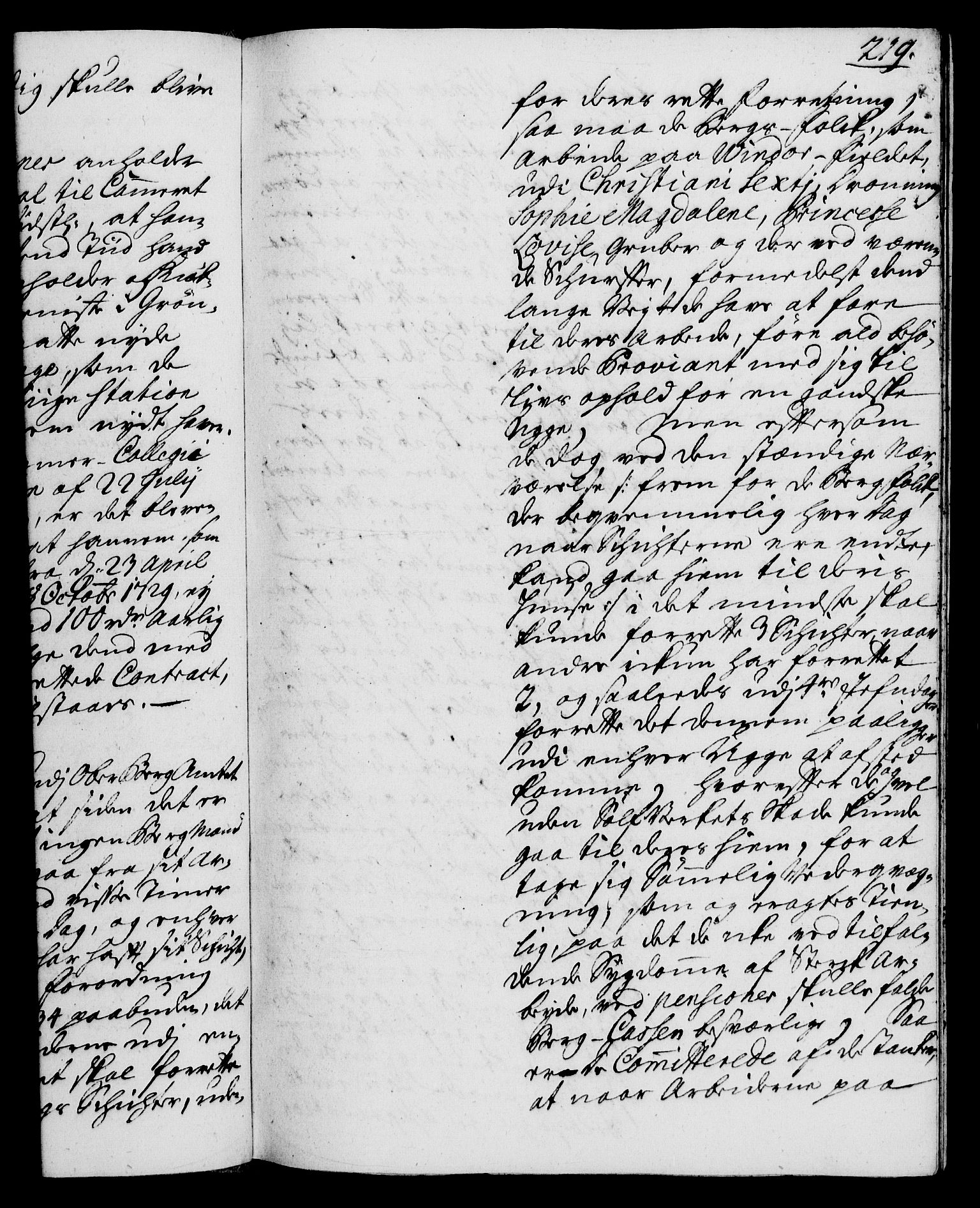 Rentekammeret, Kammerkanselliet, RA/EA-3111/G/Gh/Gha/L0020: Norsk ekstraktmemorialprotokoll (merket RK 53.65), 1738-1739, p. 219
