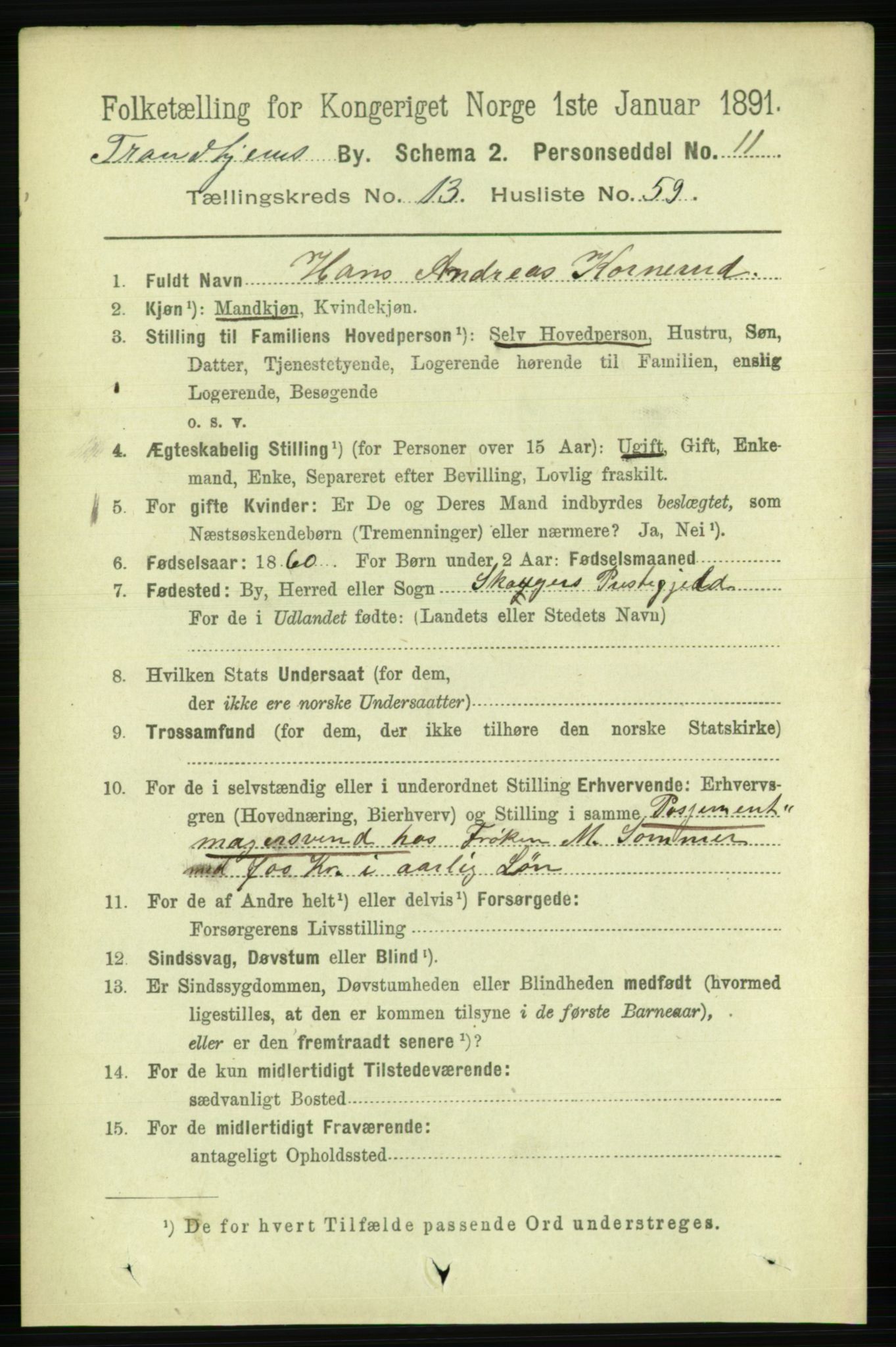 RA, 1891 census for 1601 Trondheim, 1891, p. 10902