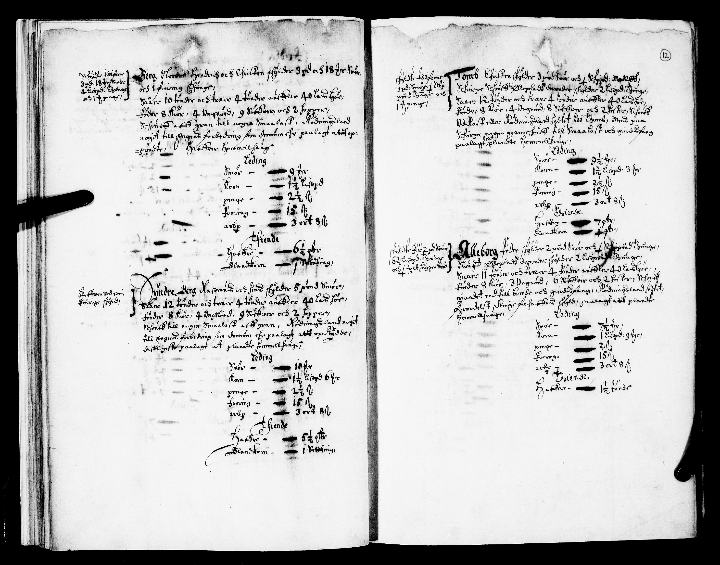 Rentekammeret inntil 1814, Realistisk ordnet avdeling, AV/RA-EA-4070/N/Nb/Nba/L0019: Tønsberg len, 1. del, 1668, p. 11b-12a