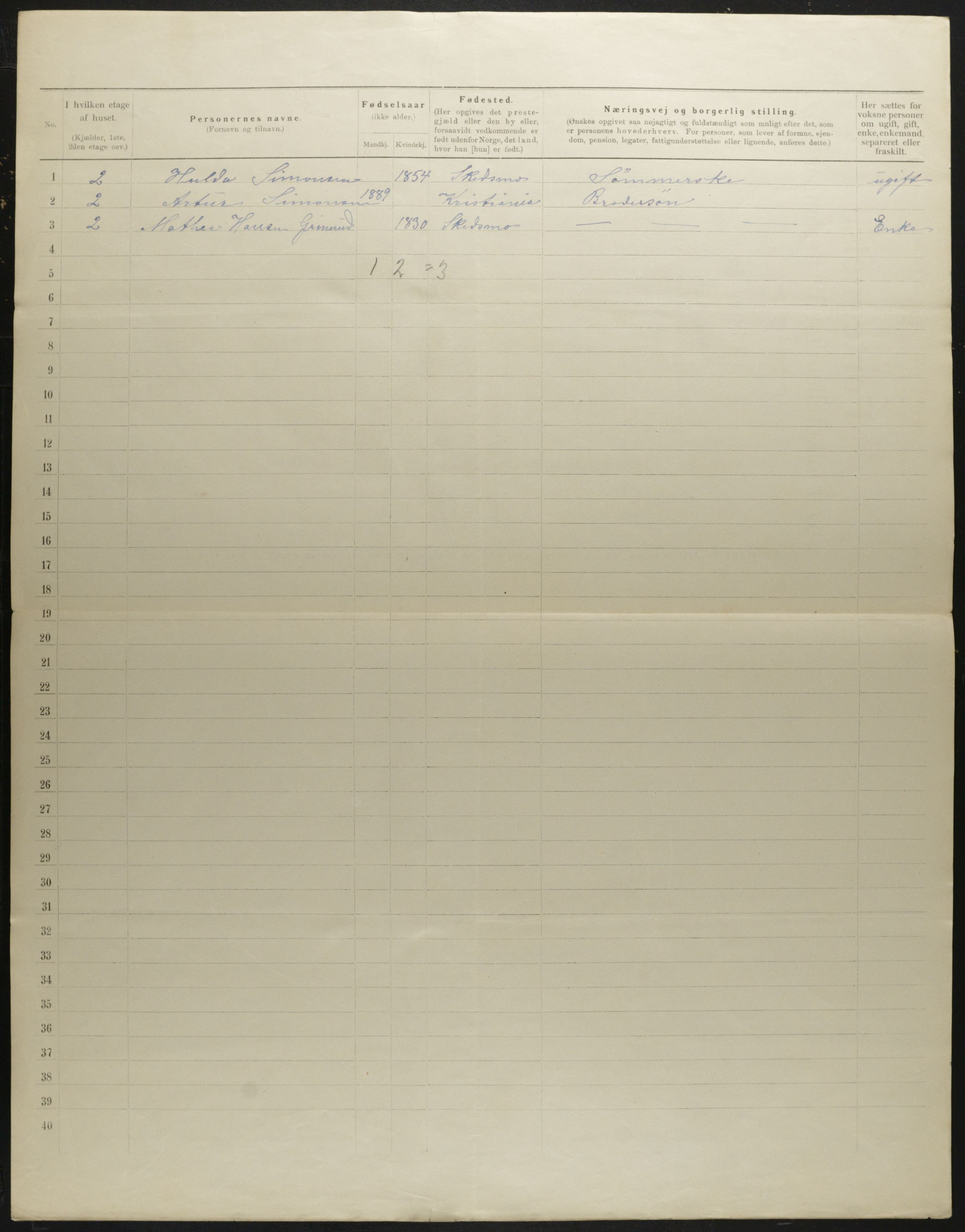 OBA, Municipal Census 1901 for Kristiania, 1901, p. 804