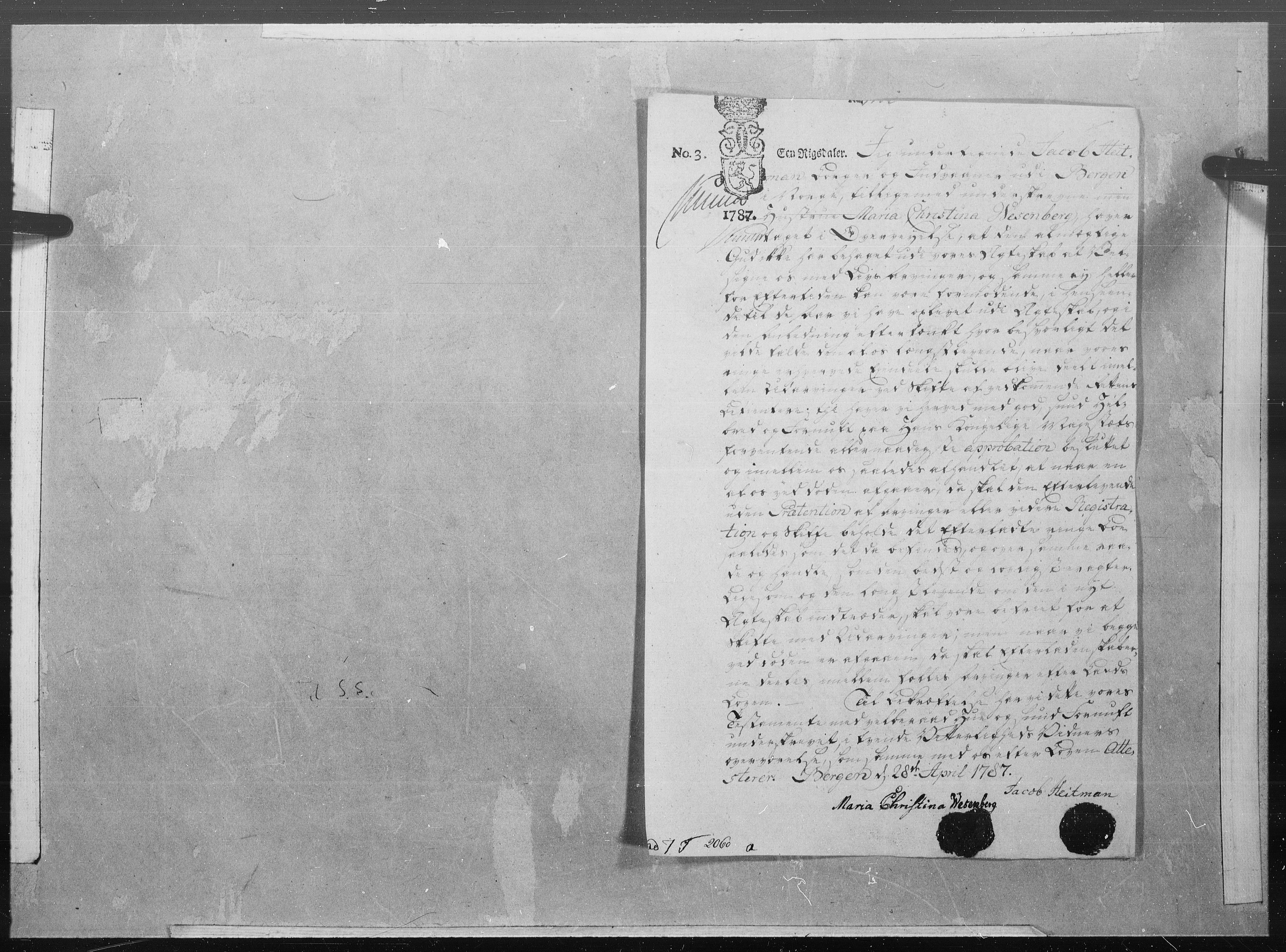 Danske Kanselli 1572-1799, AV/RA-EA-3023/F/Fc/Fcc/Fcca/L0266: Norske innlegg 1572-1799, 1787, p. 19