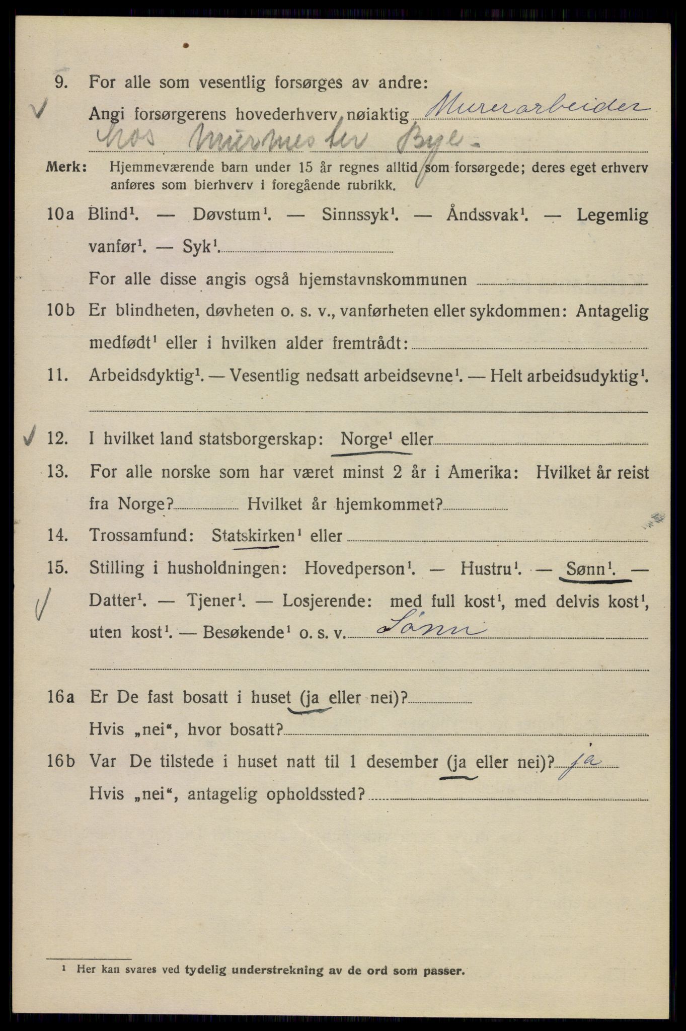 SAO, 1920 census for Kristiania, 1920, p. 263936