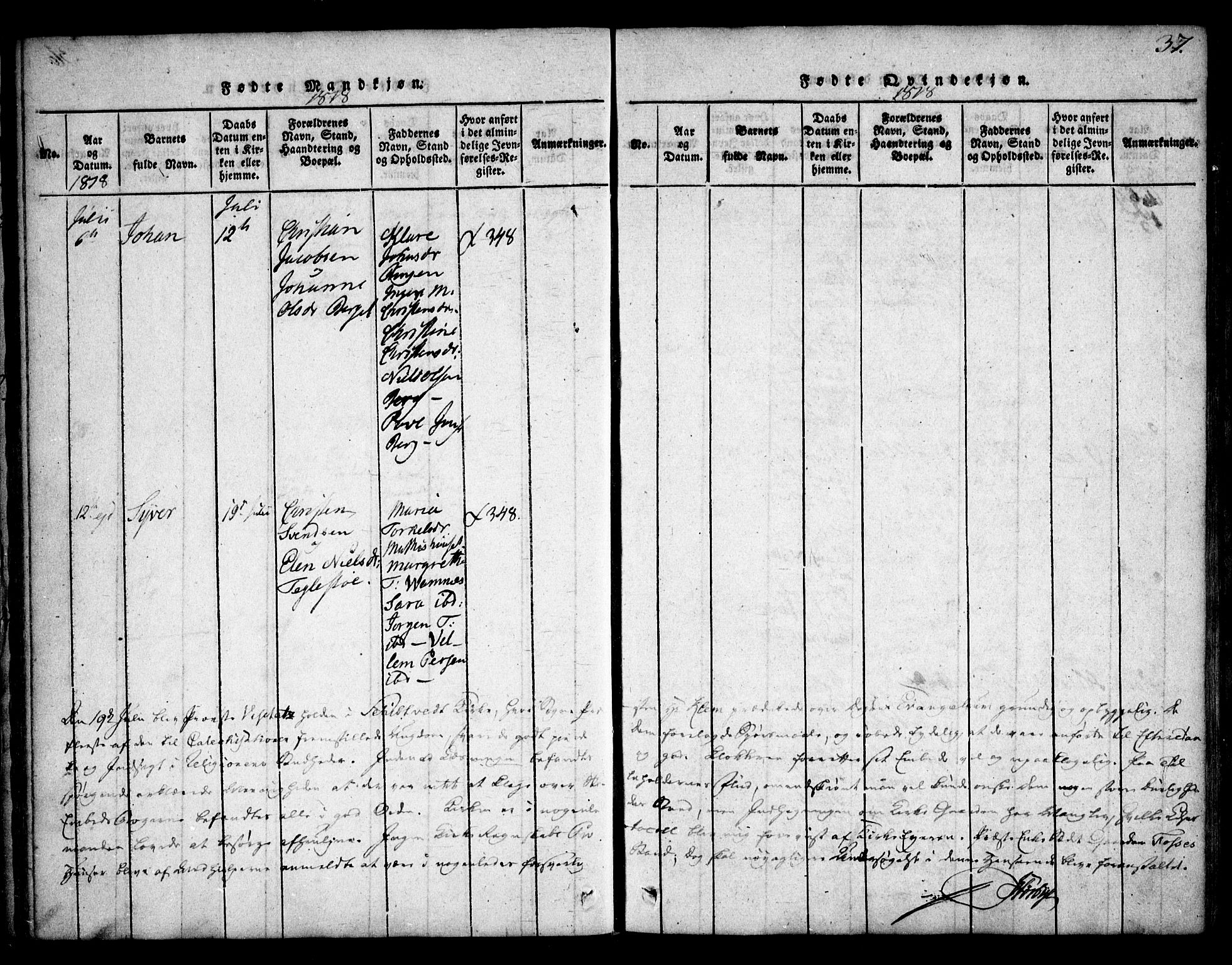 Skiptvet prestekontor Kirkebøker, SAO/A-20009/F/Fa/L0005: Parish register (official) no. 5, 1814-1838, p. 37