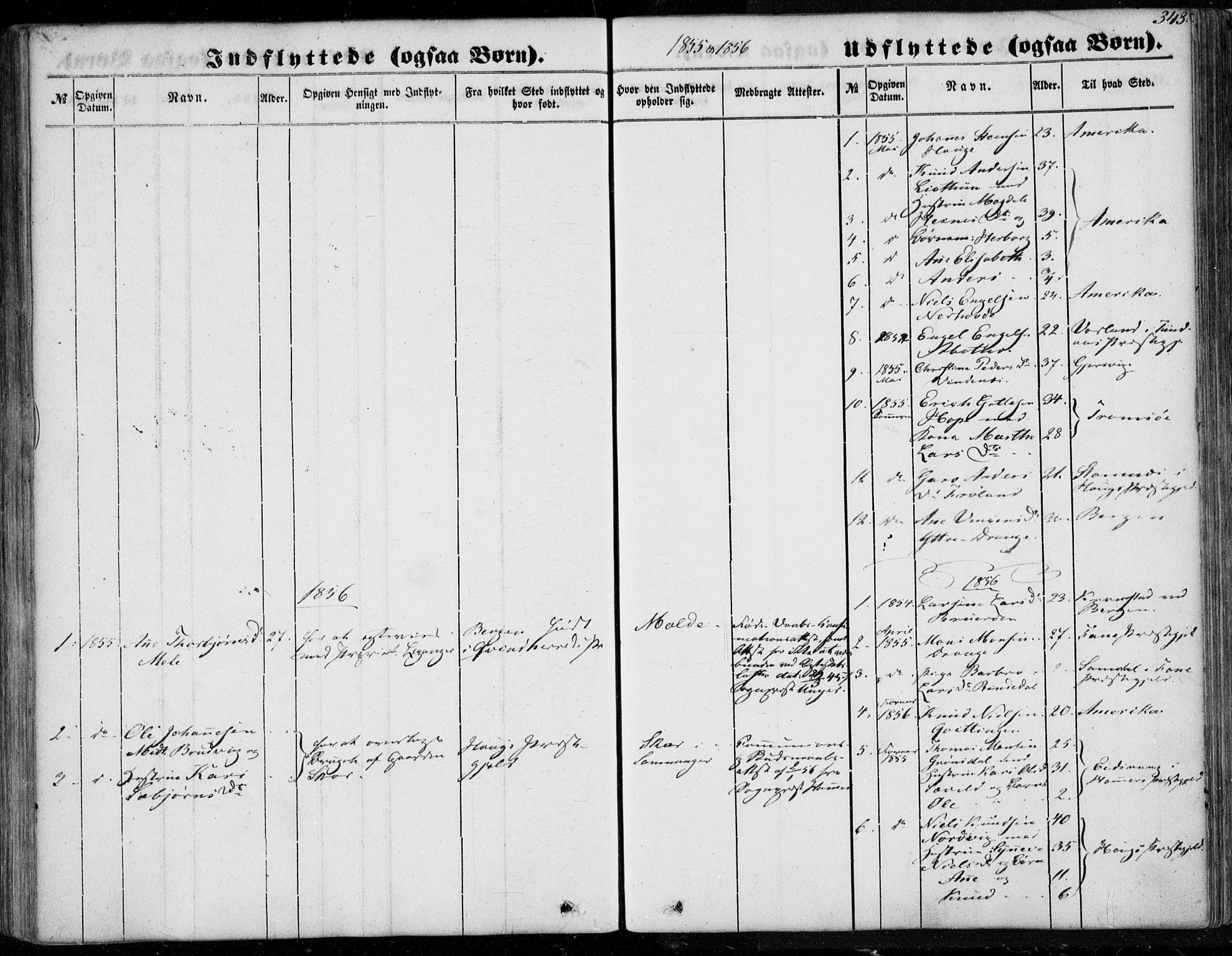 Os sokneprestembete, SAB/A-99929: Parish register (official) no. A 16, 1851-1859, p. 343