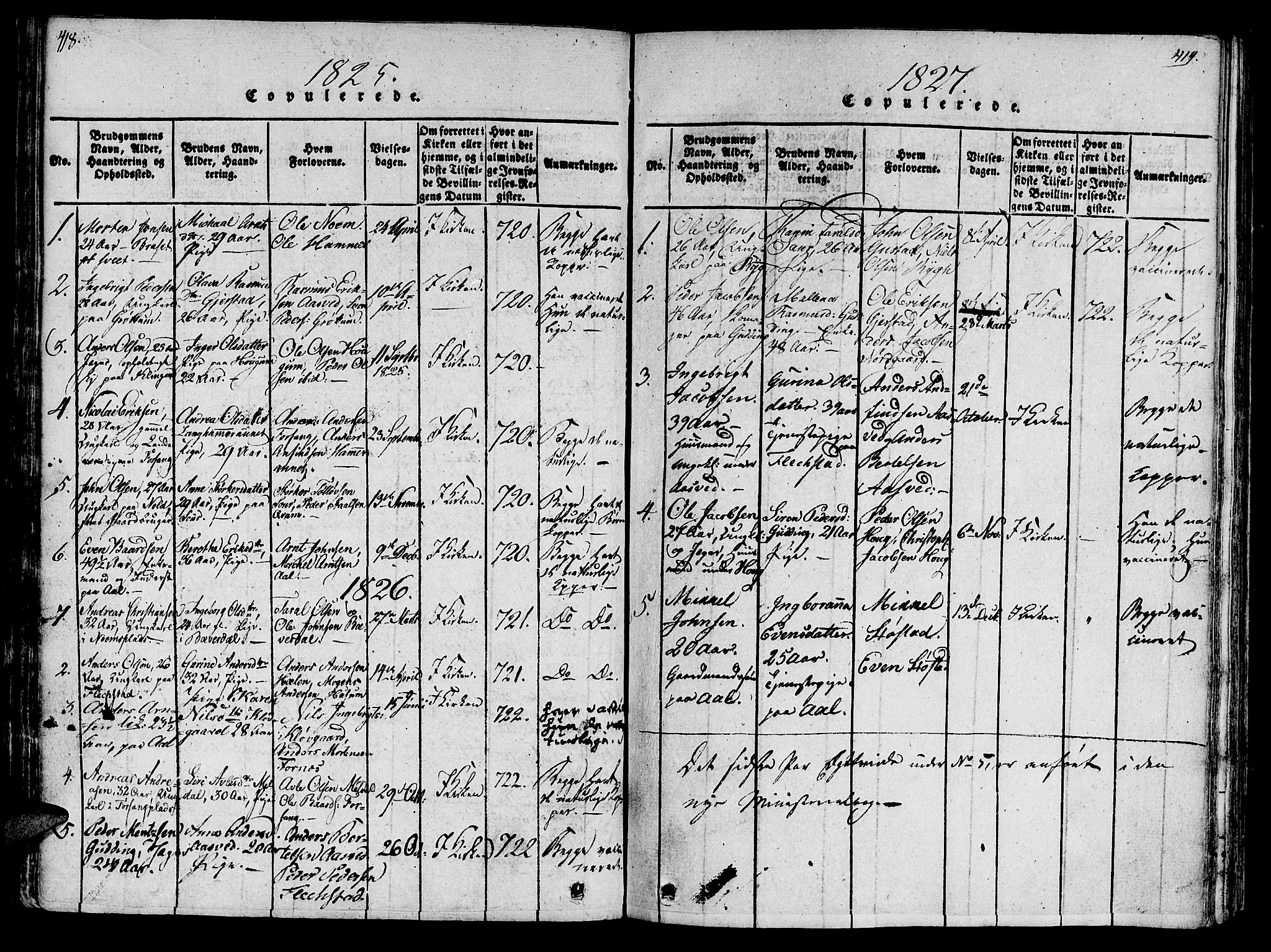 Ministerialprotokoller, klokkerbøker og fødselsregistre - Nord-Trøndelag, SAT/A-1458/746/L0441: Parish register (official) no. 746A03 /2, 1816-1827, p. 418-419
