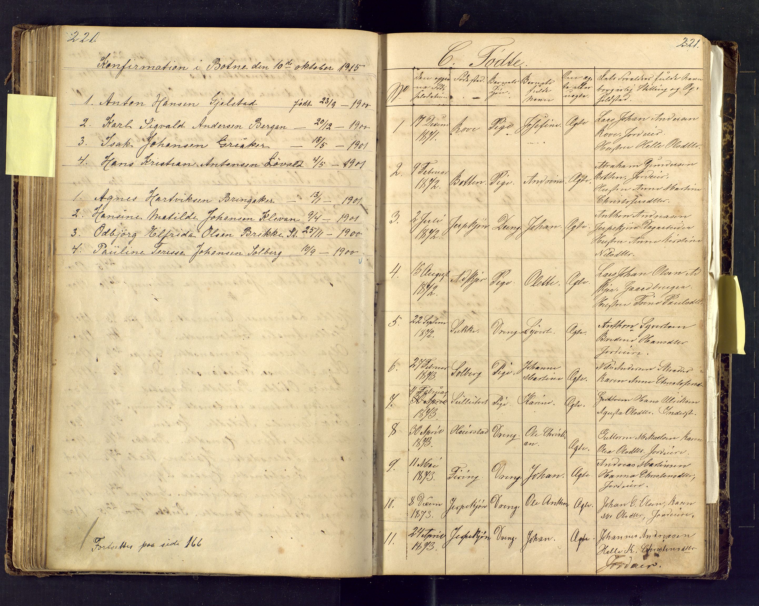 Den evangelisk lutherske frimenighet i Jarlsbergs grevskap med flere steder, AV/SAKO-P-1384/F/Fa/L0001: Dissenter register no. Fa/L0001, 1872-1925, p. 220-221