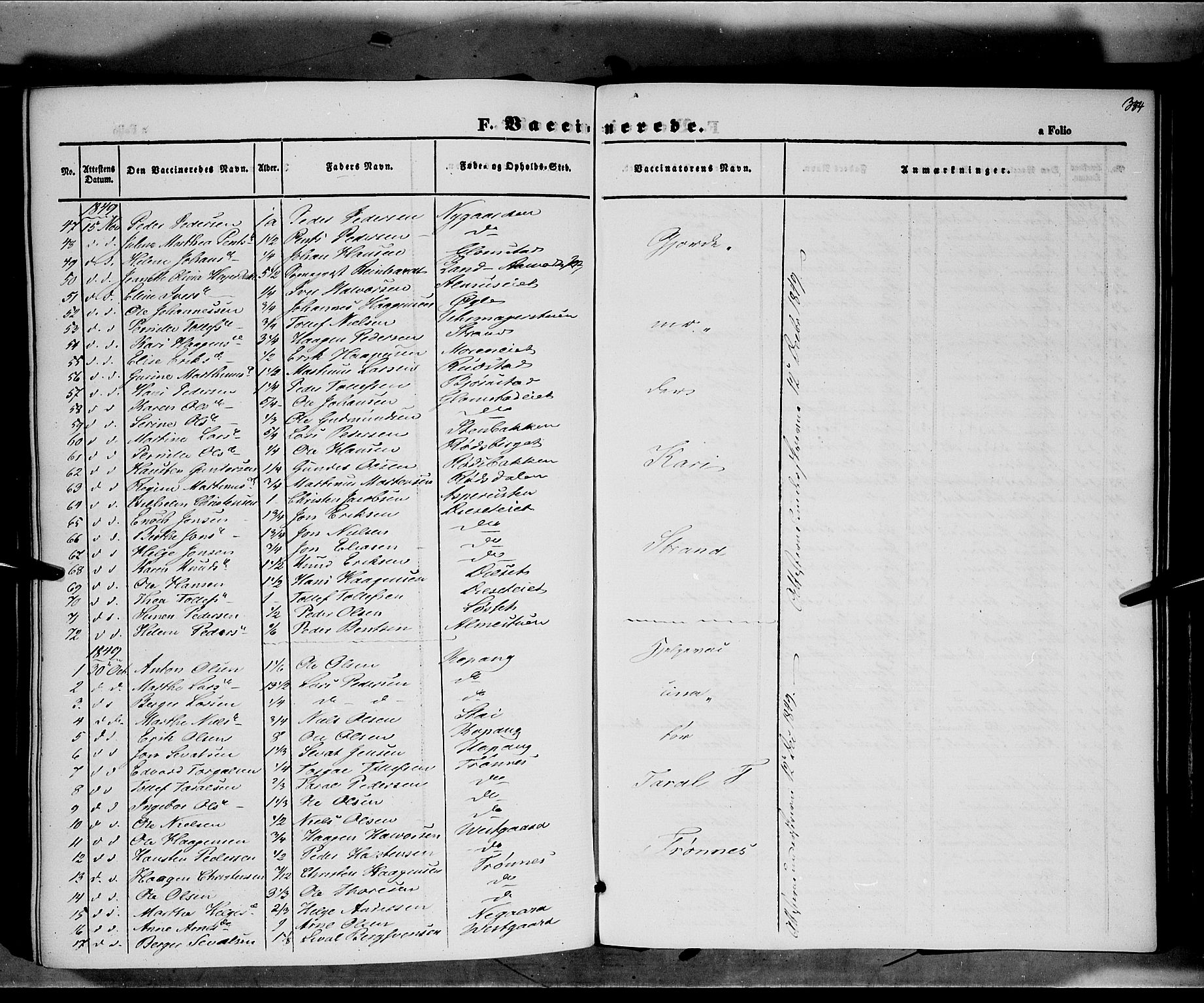 Åmot prestekontor, Hedmark, SAH/PREST-056/H/Ha/Haa/L0006: Parish register (official) no. 6, 1842-1861, p. 384