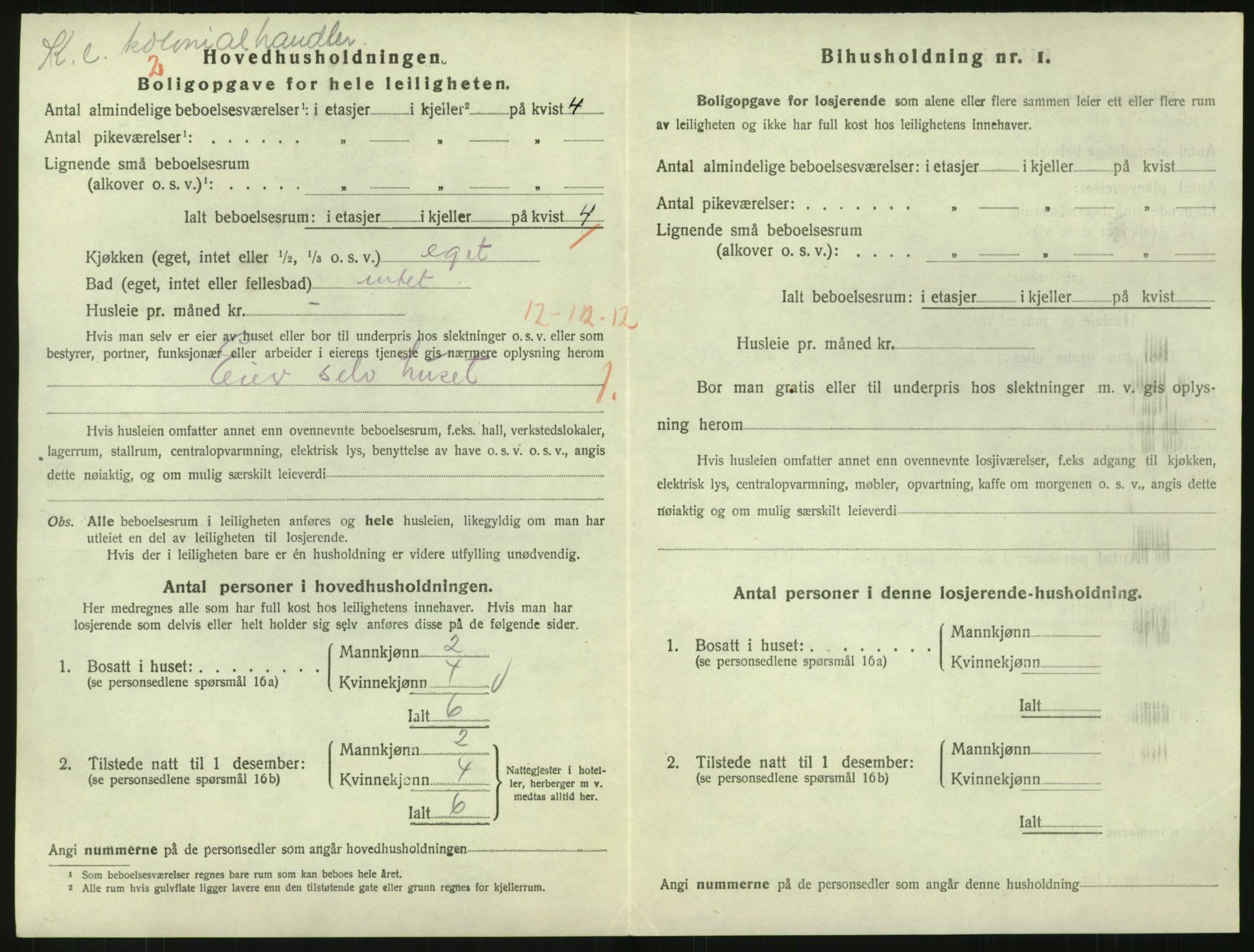 SAK, 1920 census for Arendal, 1920, p. 8811