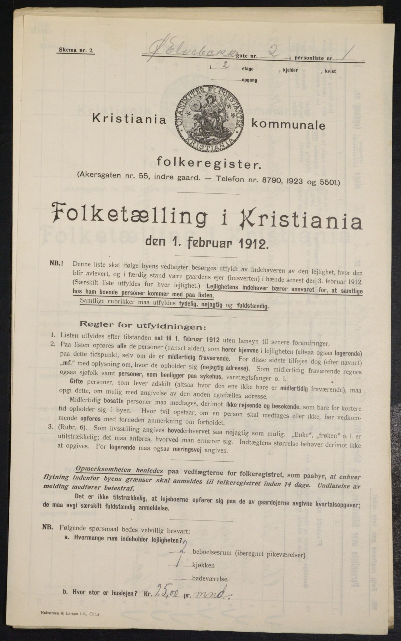 OBA, Municipal Census 1912 for Kristiania, 1912, p. 129393