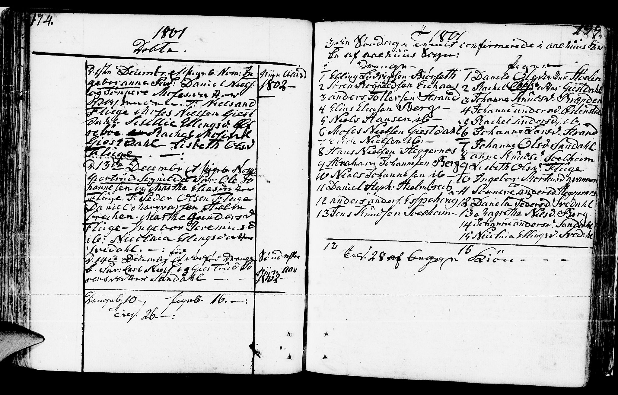 Jølster sokneprestembete, AV/SAB-A-80701/H/Haa/Haaa/L0005: Parish register (official) no. A 5, 1790-1821, p. 174-175