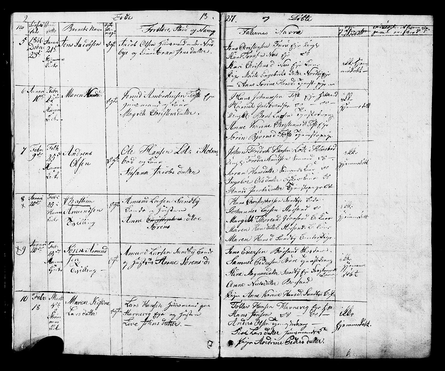 Hurum kirkebøker, SAKO/A-229/G/Ga/L0002: Parish register (copy) no. I 2, 1827-1857, p. 2