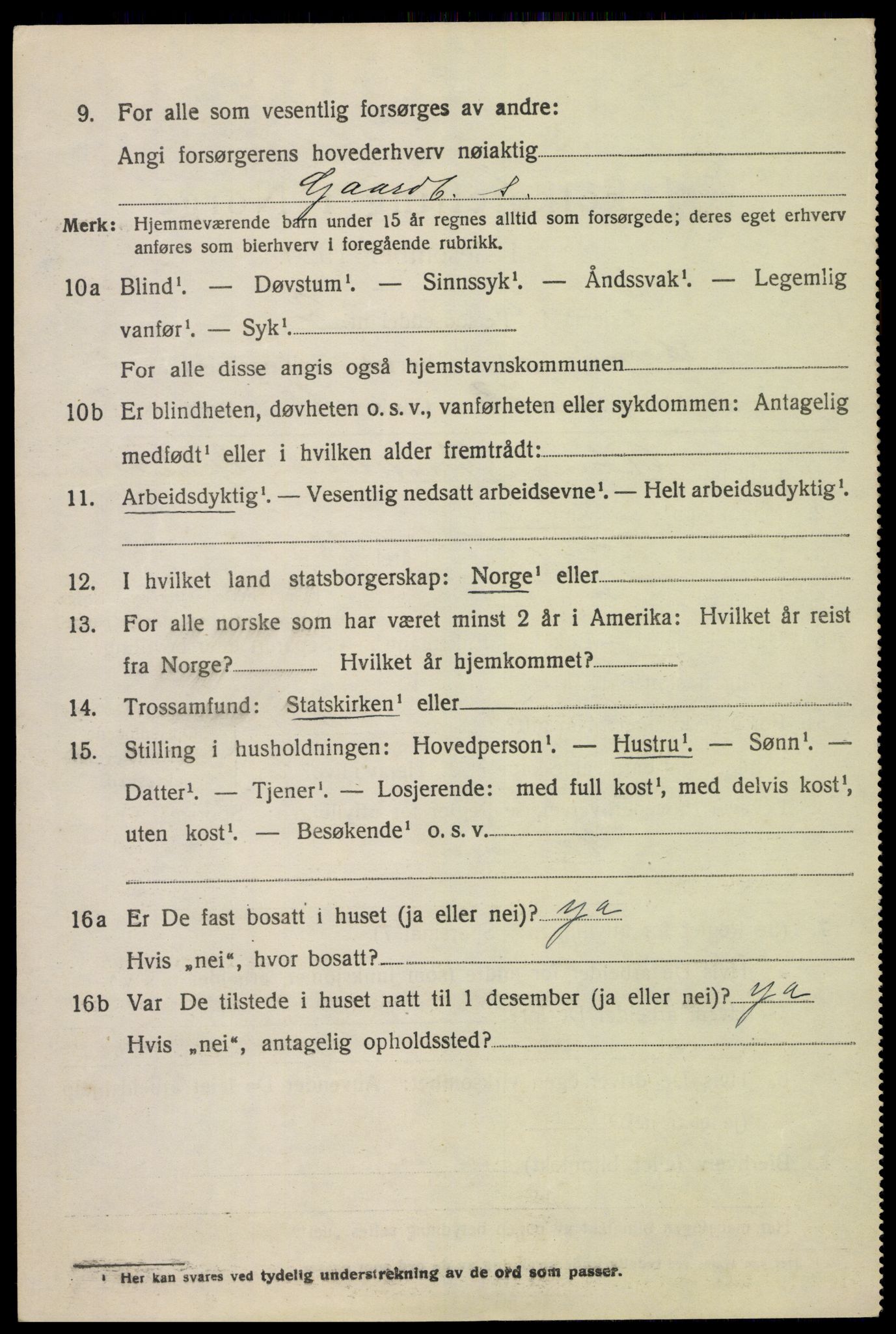 SAH, 1920 census for Lom, 1920, p. 1769