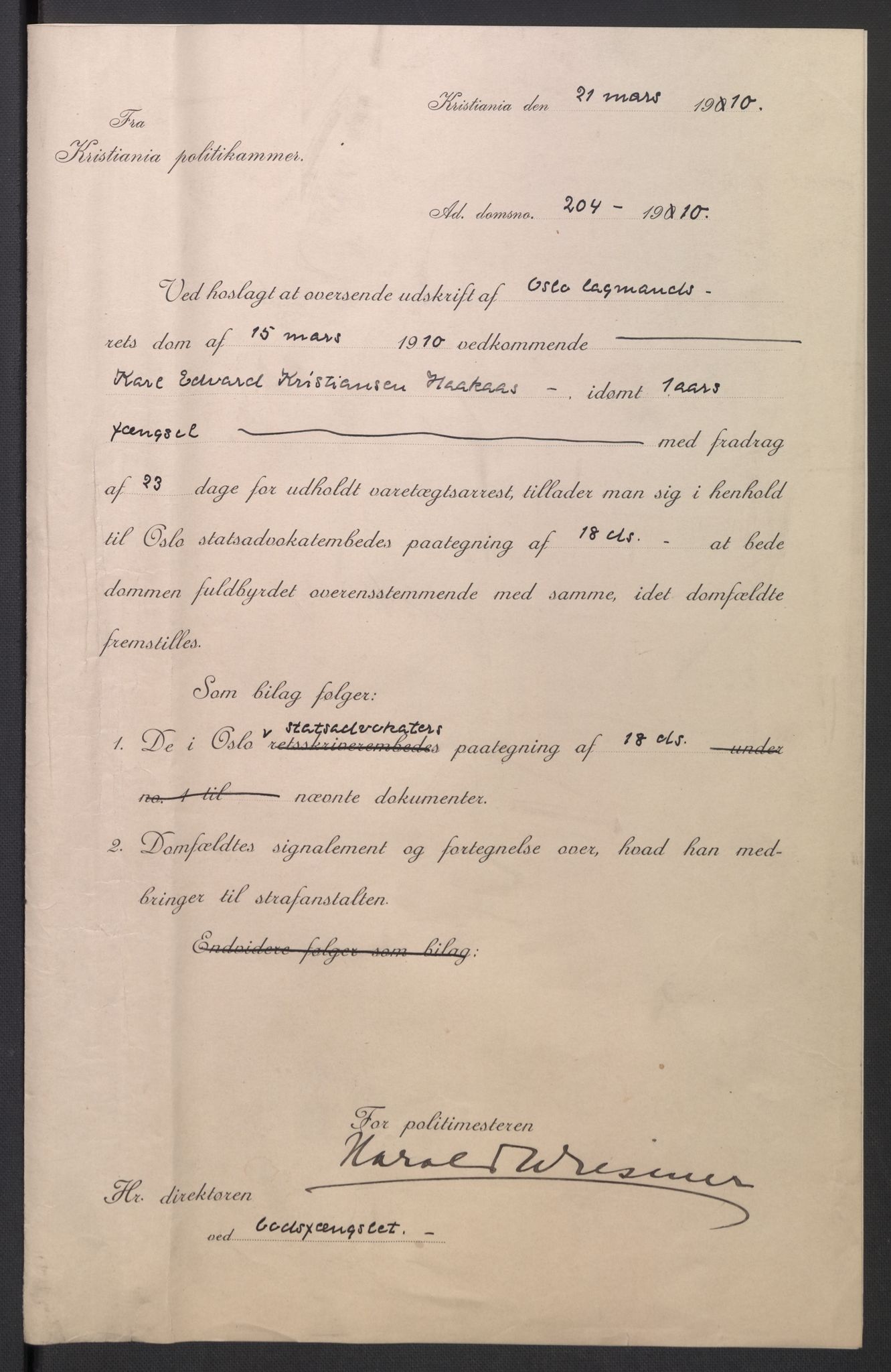 Botsfengslet, AV/RA-S-1539/D/Dn/L0331: Domsakter nr. 49n - 83n, 1910, p. 898