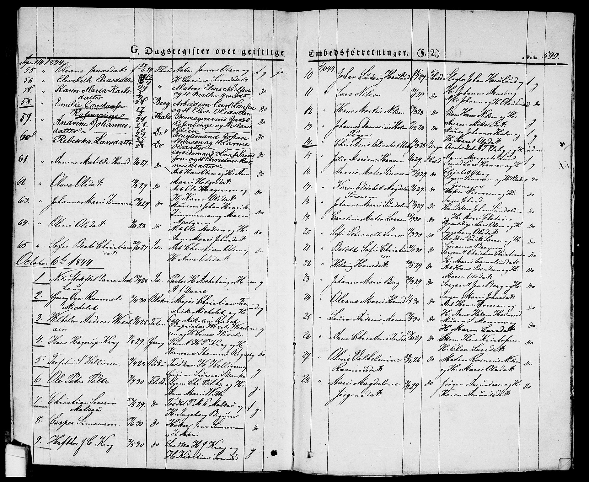 Halden prestekontor Kirkebøker, AV/SAO-A-10909/G/Ga/L0003: Parish register (copy) no. 3, 1834-1844, p. 599