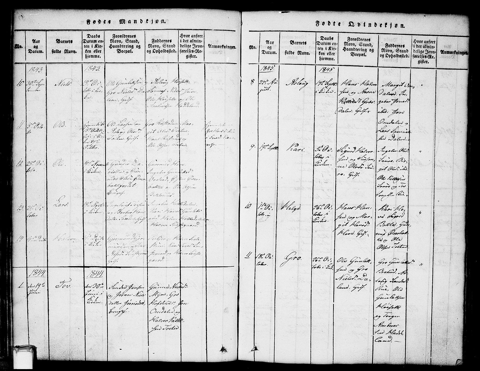 Gransherad kirkebøker, SAKO/A-267/G/Gb/L0001: Parish register (copy) no. II 1, 1815-1860