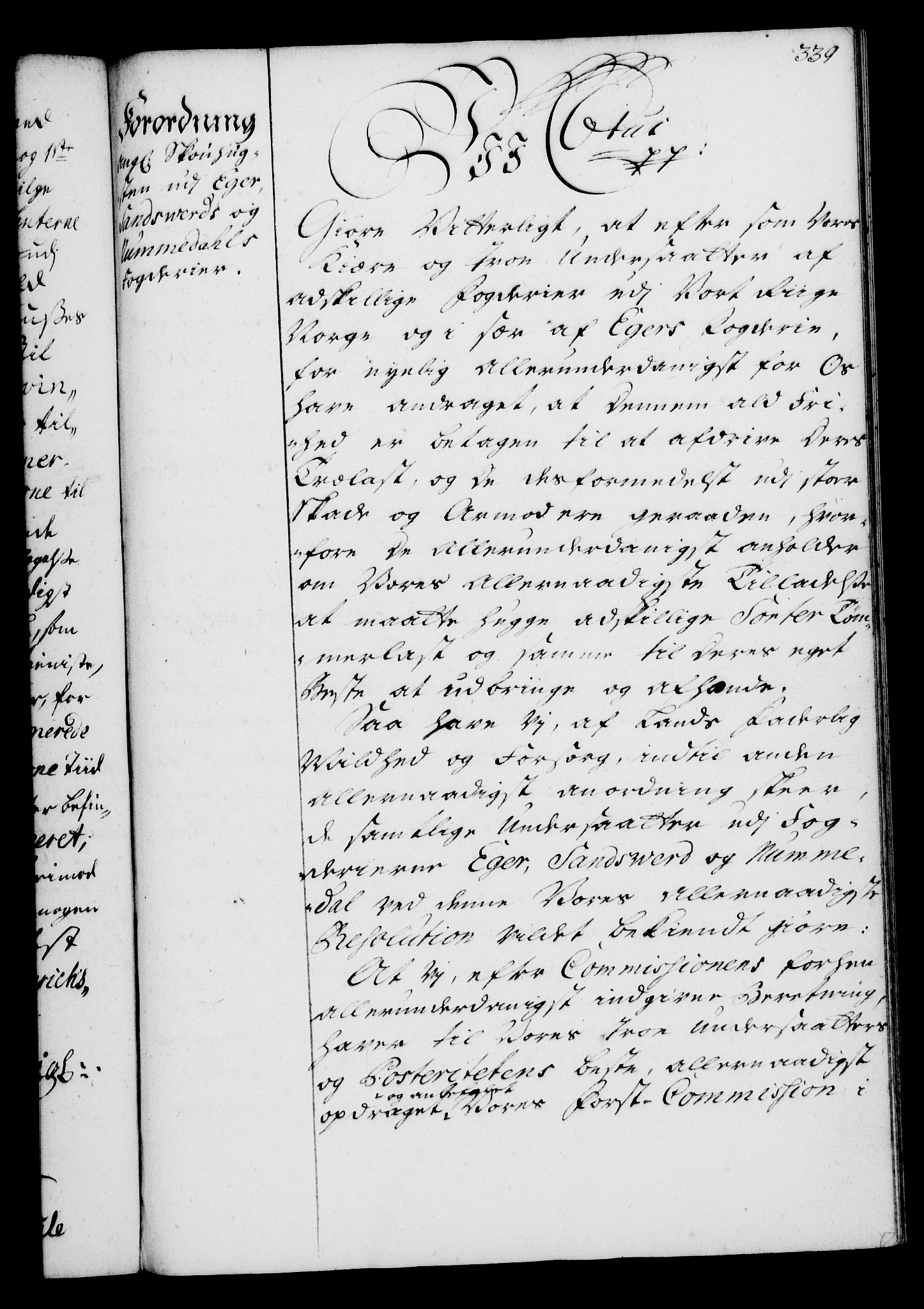 Rentekammeret, Kammerkanselliet, AV/RA-EA-3111/G/Gg/Gga/L0004: Norsk ekspedisjonsprotokoll med register (merket RK 53.4), 1734-1741, p. 339