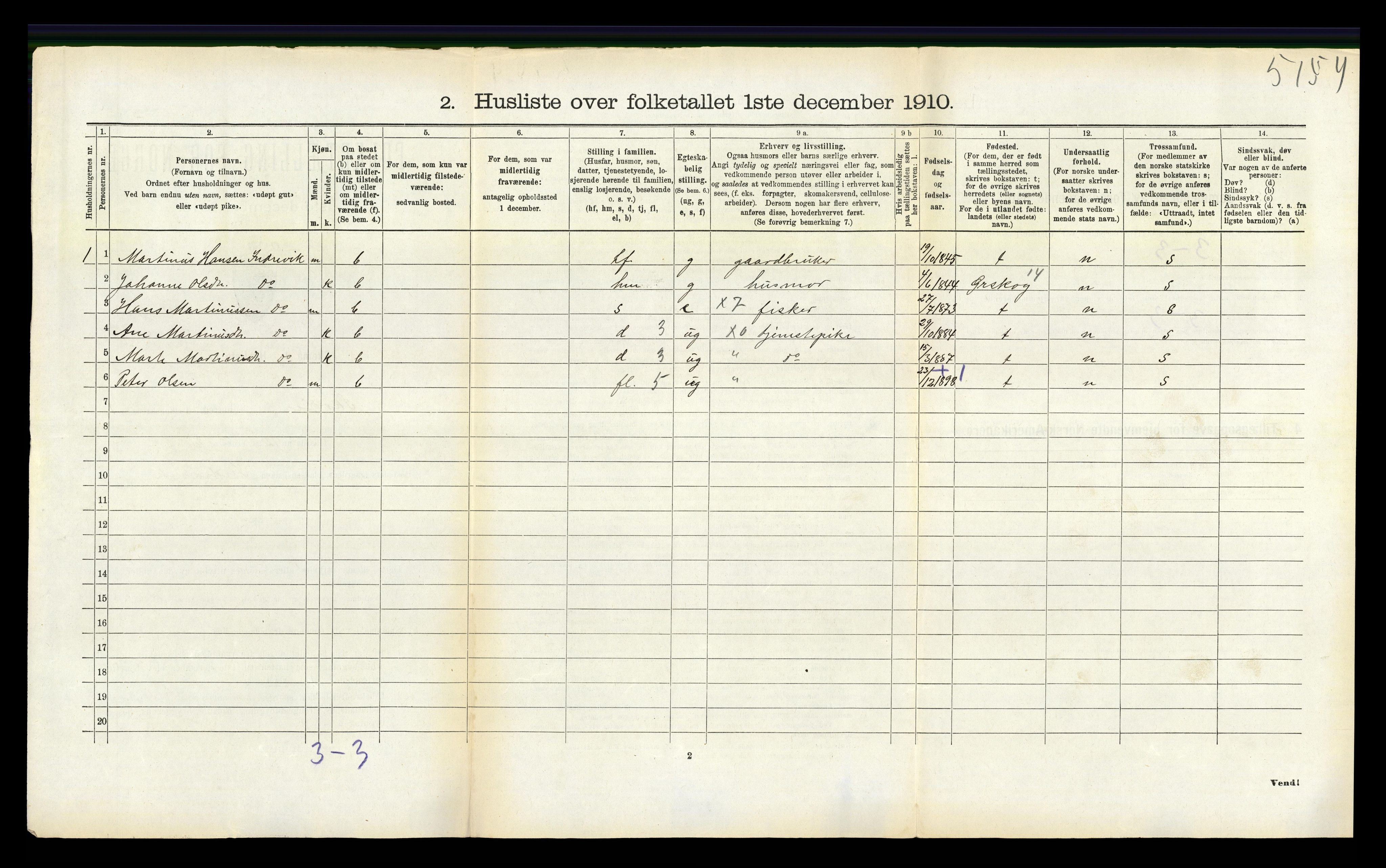 RA, 1910 census for Skodje, 1910, p. 92