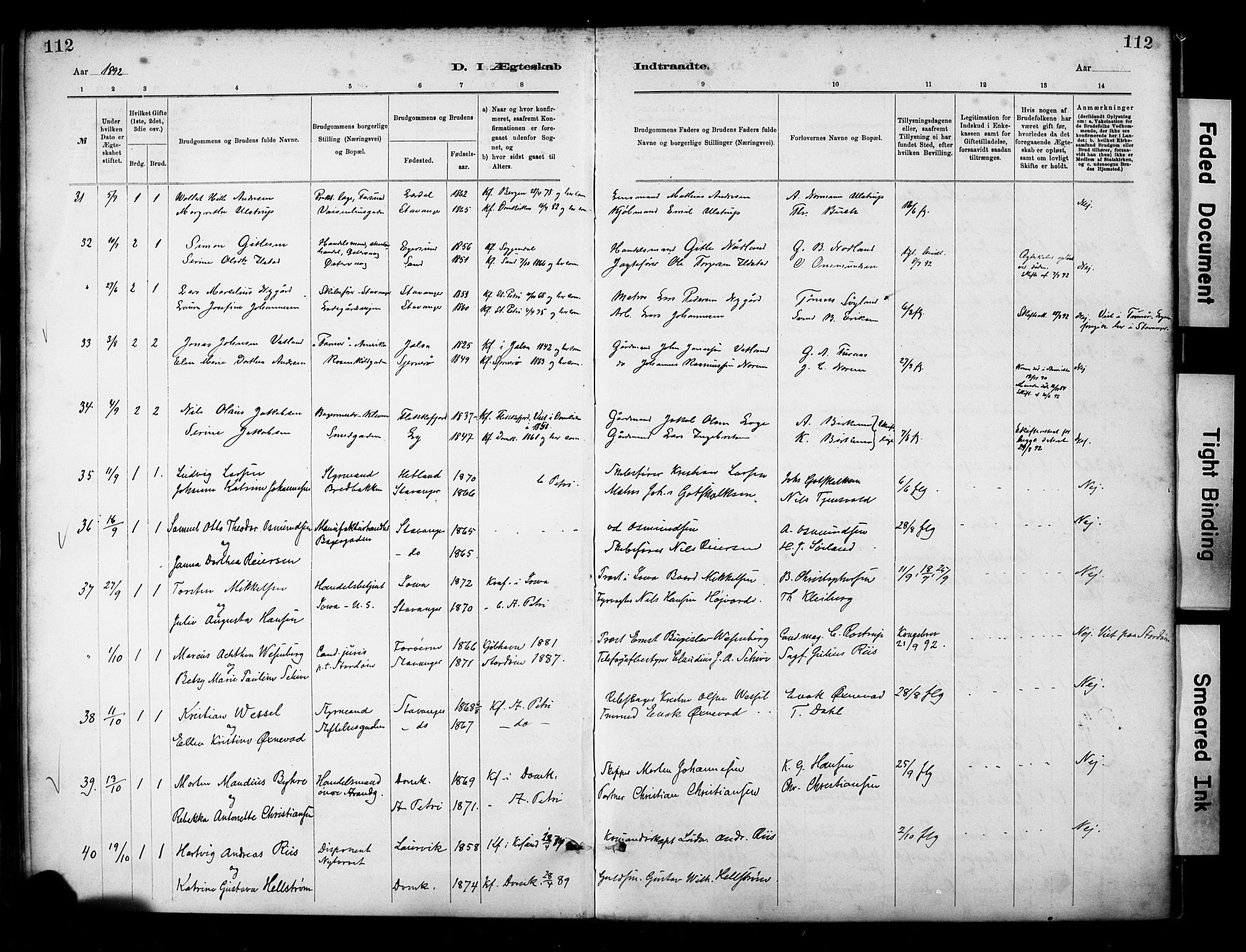 St. Petri sokneprestkontor, AV/SAST-A-101813/001/30/30BA/L0018: Parish register (official) no. A 19, 1879-1900, p. 112