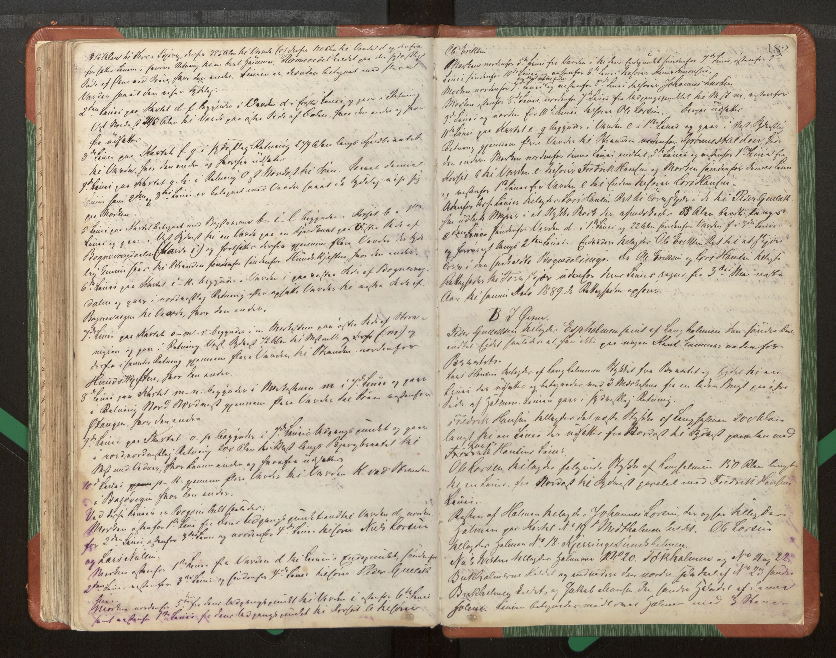 Hordaland jordskiftedøme - I Nordhordland jordskiftedistrikt, AV/SAB-A-6801/A/Aa/L0006: Forhandlingsprotokoll, 1876-1878, p. 181b-182a