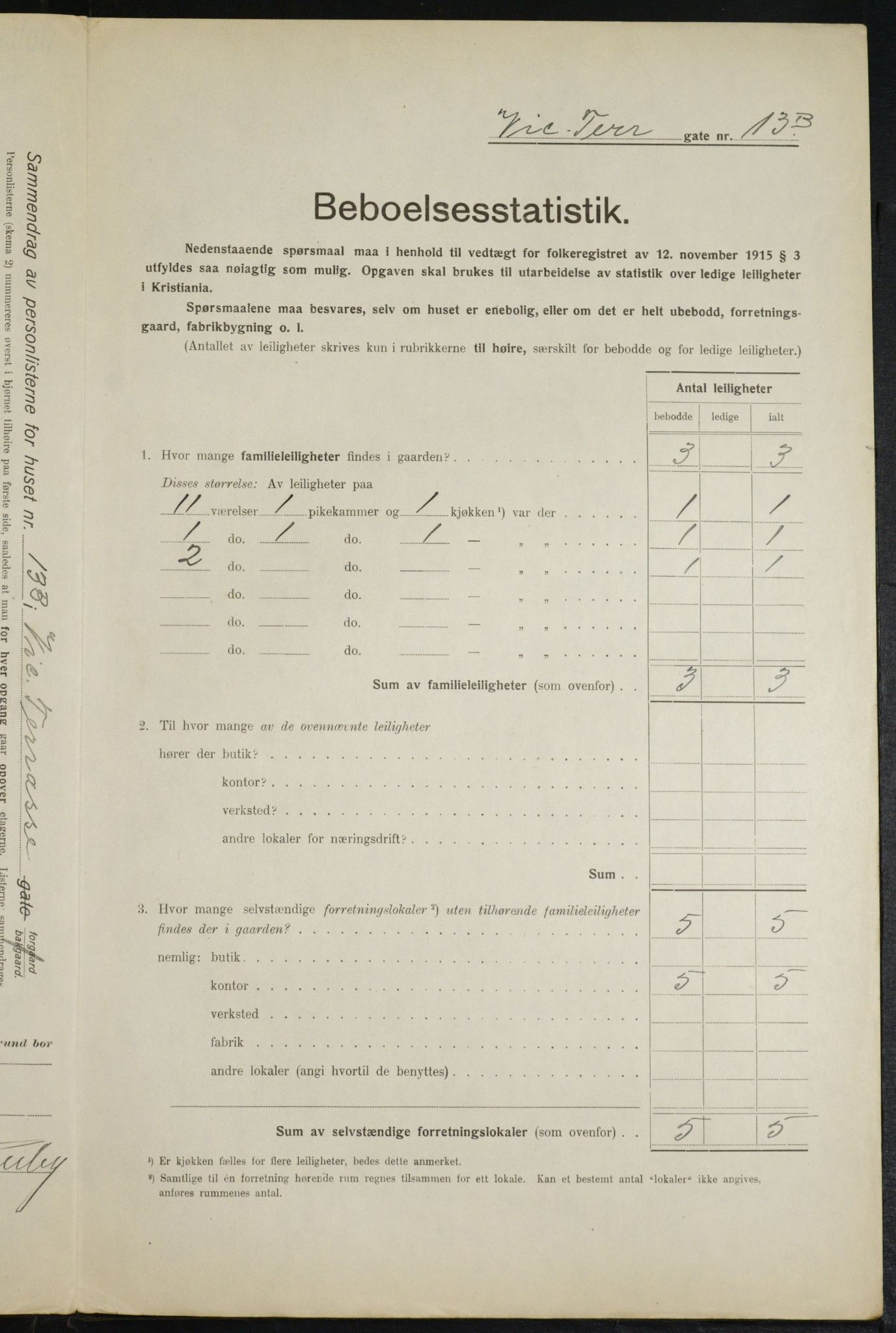 OBA, Municipal Census 1916 for Kristiania, 1916, p. 127245