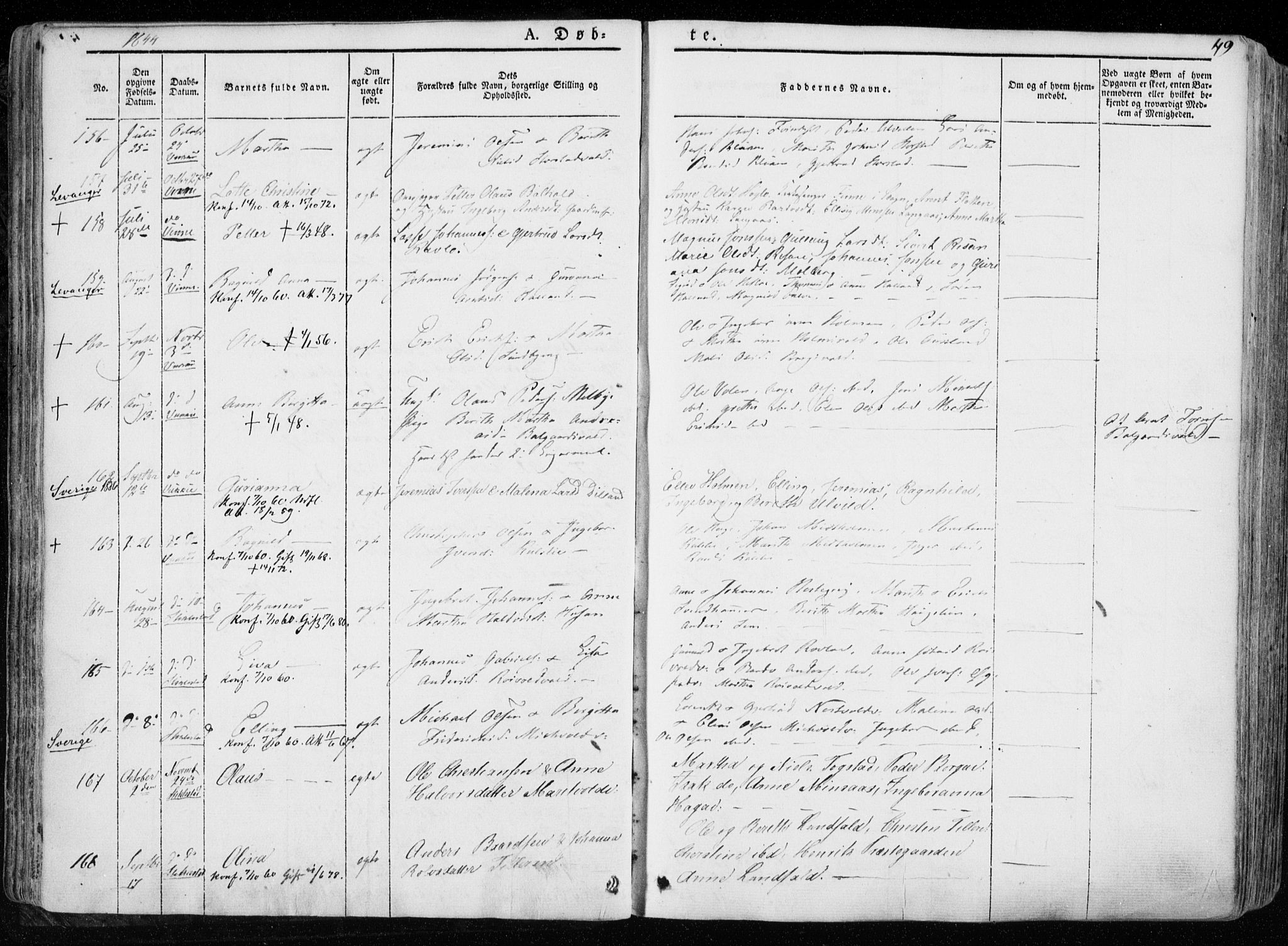 Ministerialprotokoller, klokkerbøker og fødselsregistre - Nord-Trøndelag, AV/SAT-A-1458/723/L0239: Parish register (official) no. 723A08, 1841-1851, p. 49