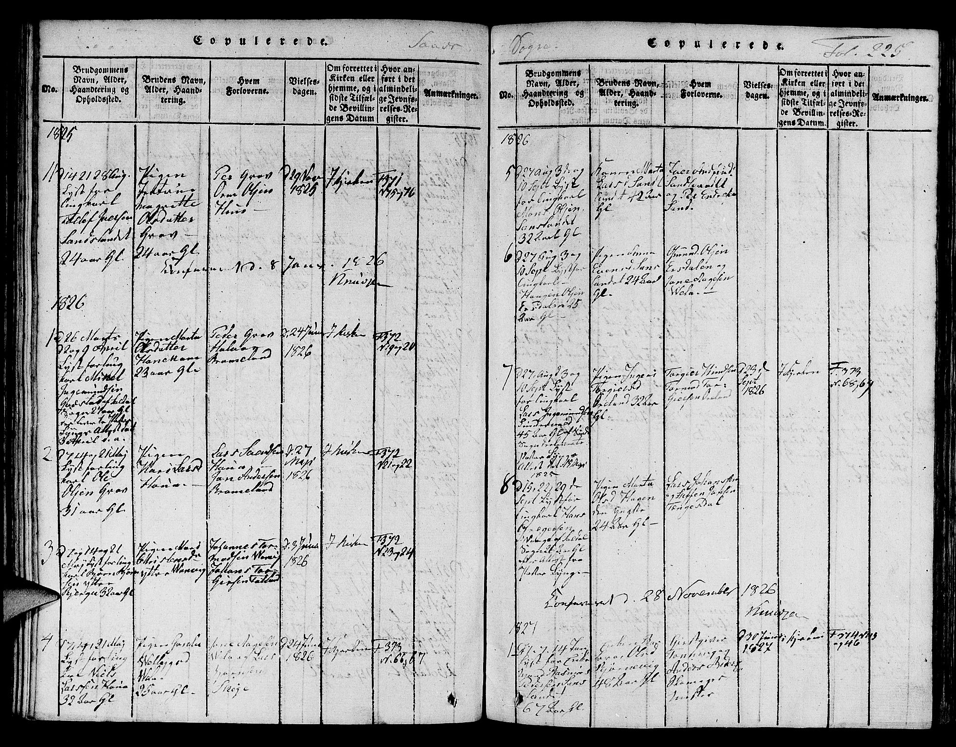 Jelsa sokneprestkontor, SAST/A-101842/01/V: Parish register (copy) no. B 1 /2, 1816-1828, p. 225