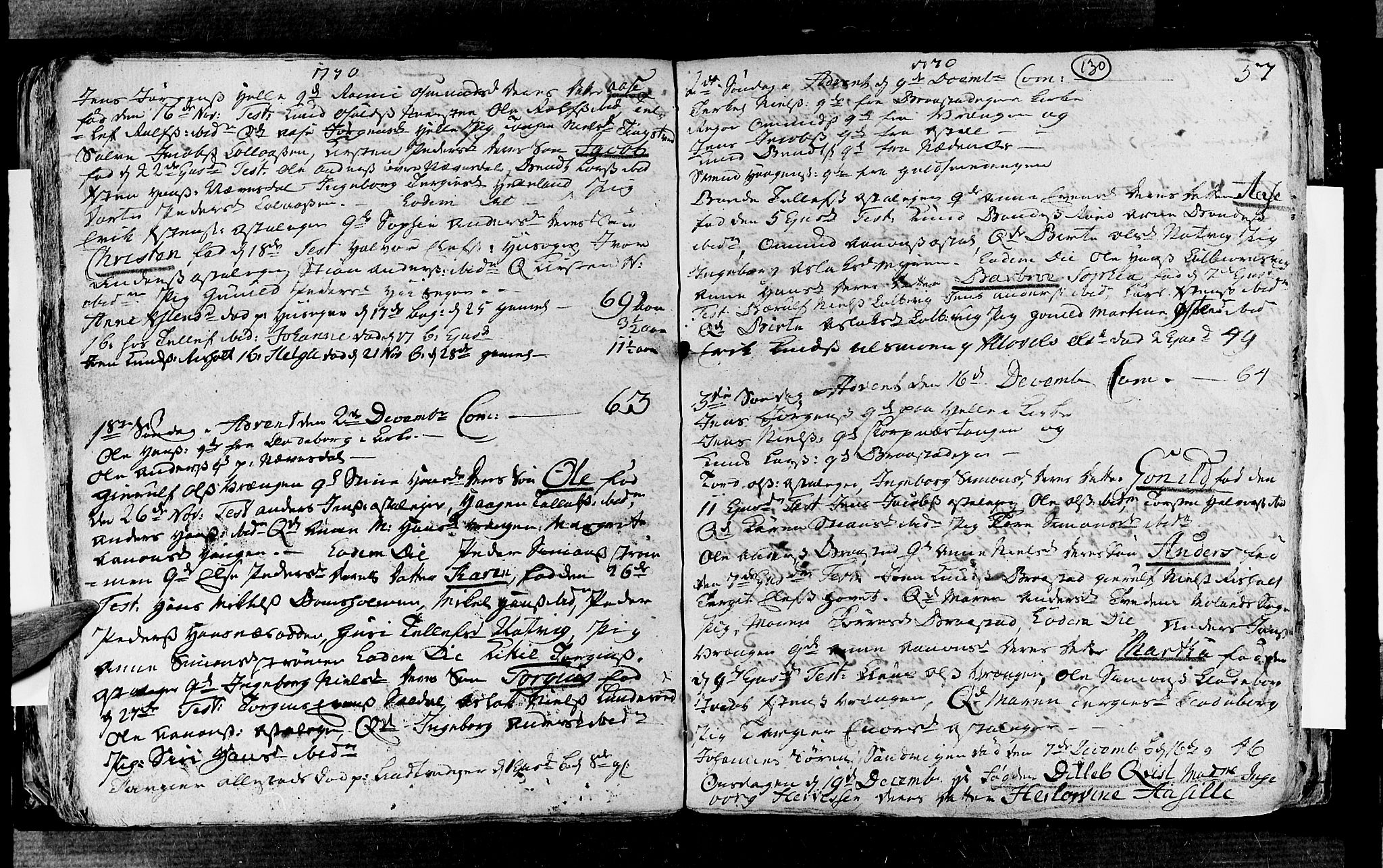 Øyestad sokneprestkontor, SAK/1111-0049/F/Fa/L0006: Parish register (official) no. A 6, 1758-1776, p. 130